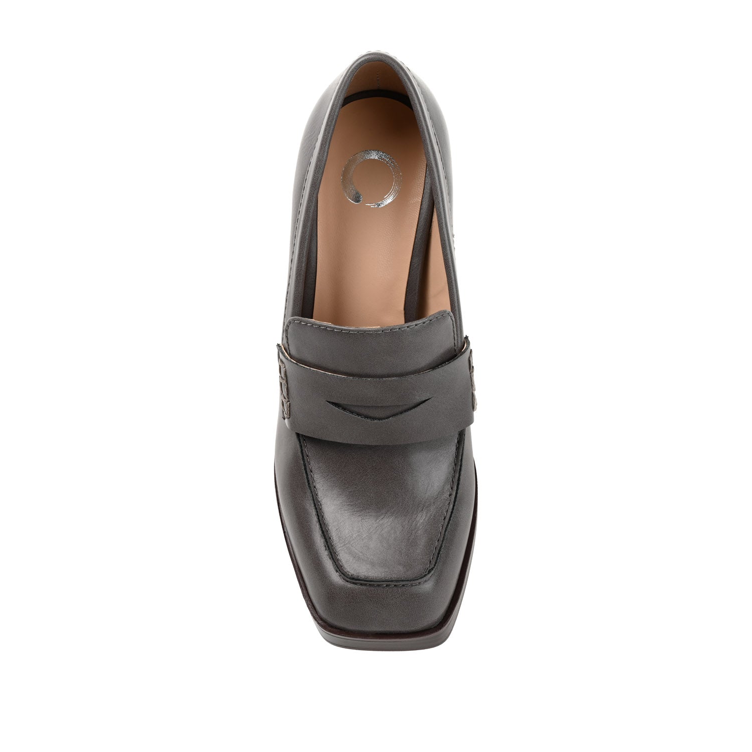 EZZEY BLOCK HEEL LOAFERS IN WIDE - Grey
