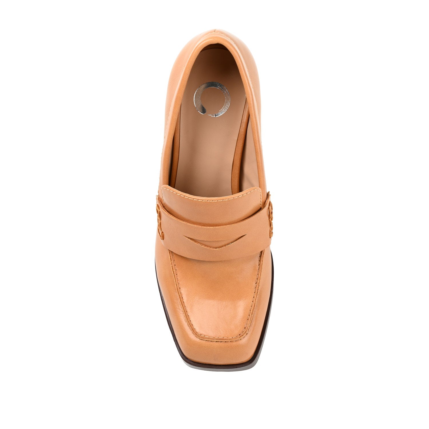 EZZEY BLOCK HEEL LOAFERS IN WIDE - Tan