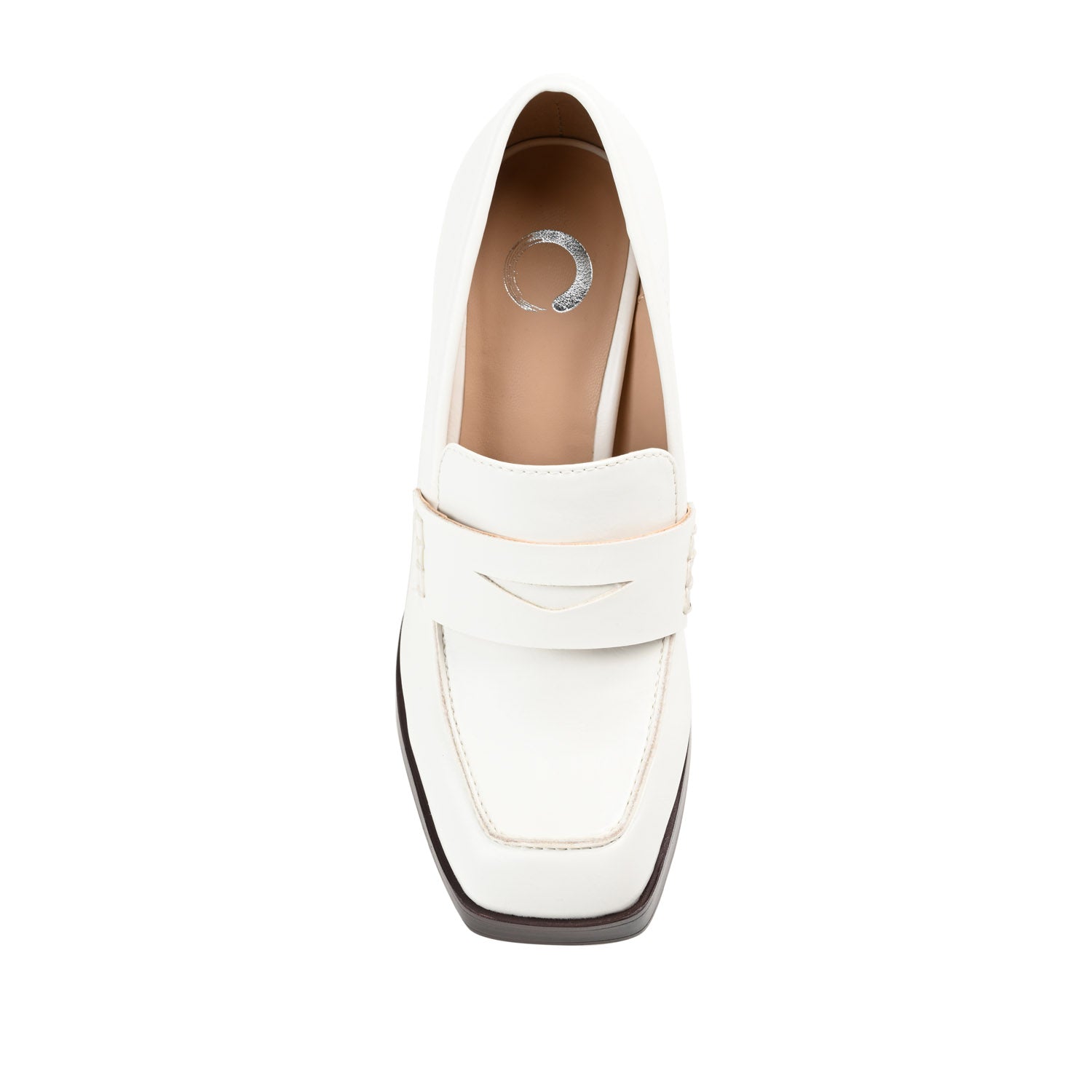 EZZEY BLOCK HEEL LOAFERS IN WIDE - White