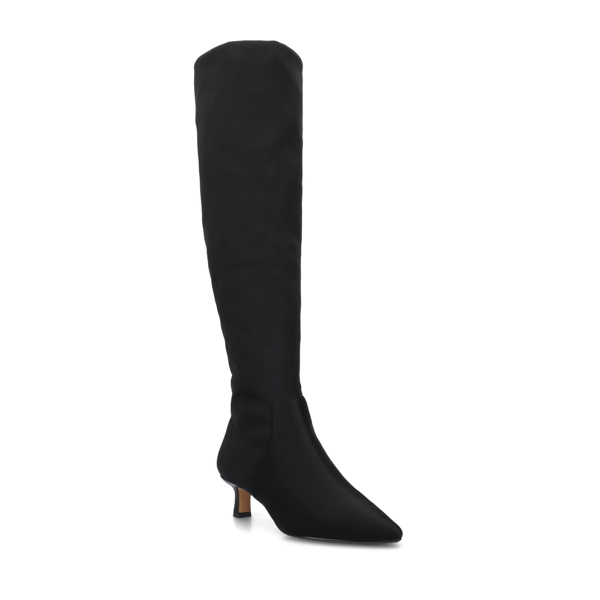 FARAH STRETCH KNEE HIGH WIDE CALF BOOTS-Black