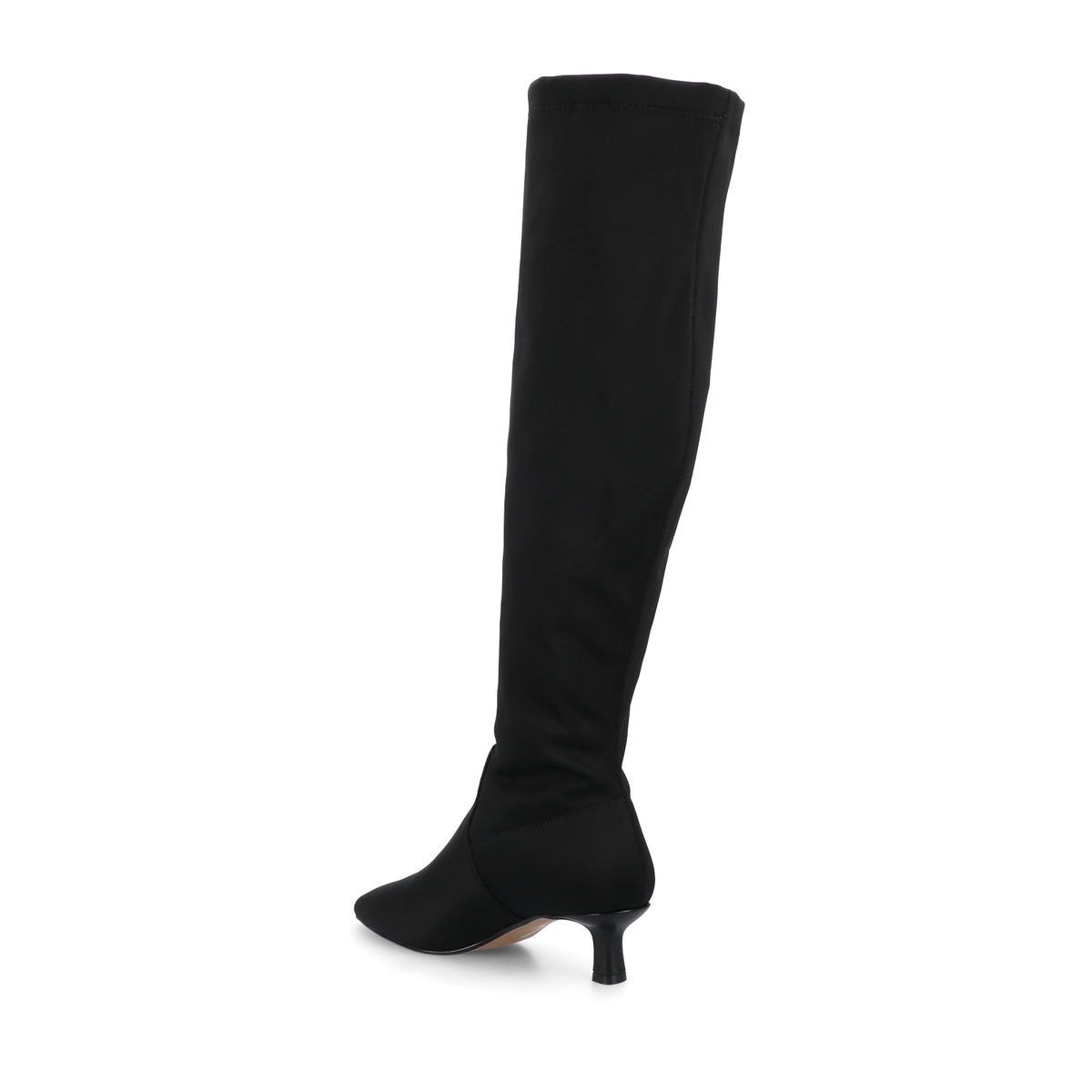 FARAH STRETCH KNEE HIGH WIDE CALF BOOTS-Black