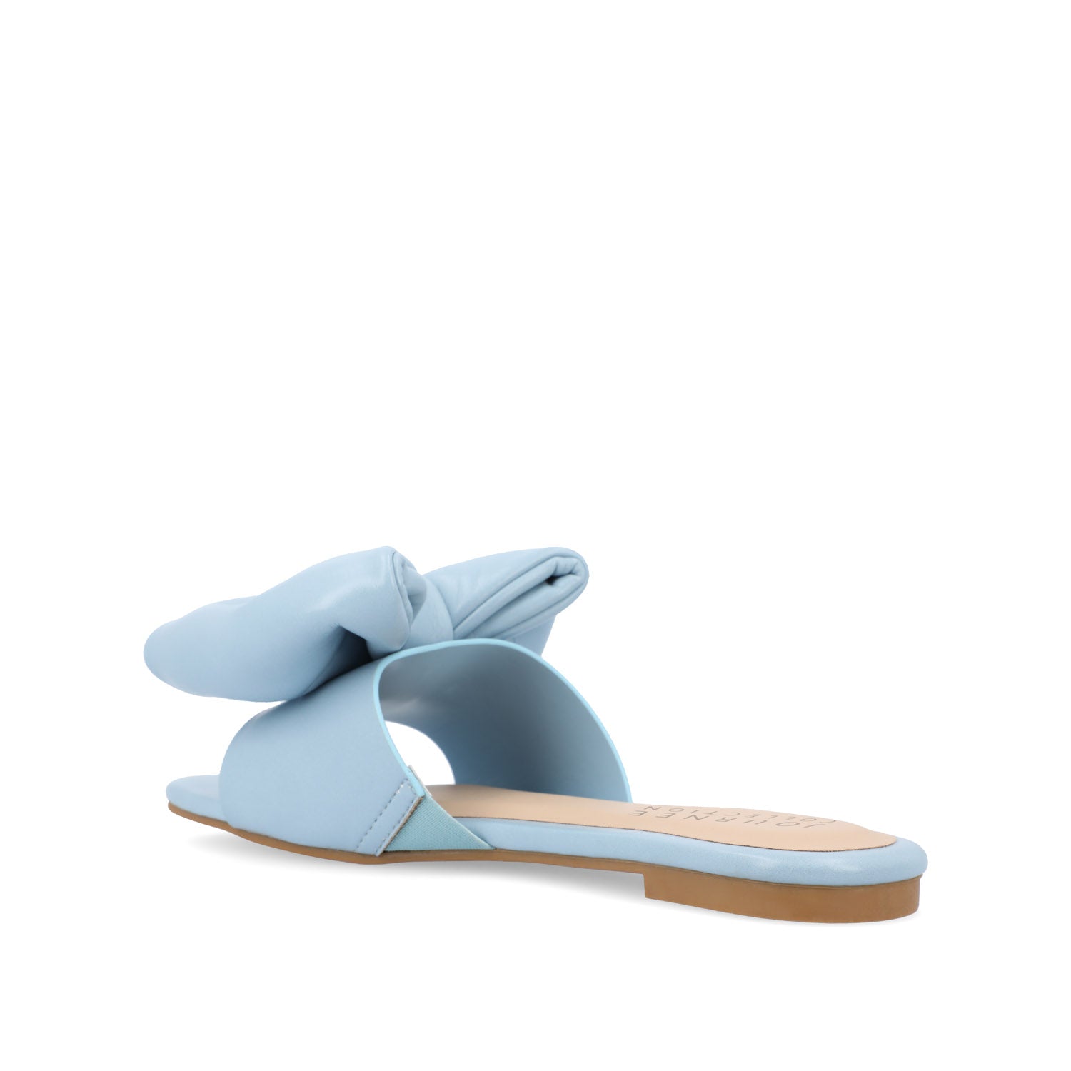 FAYRE PUFFED SLIDE SANDALS IN WIDE - Blue PU