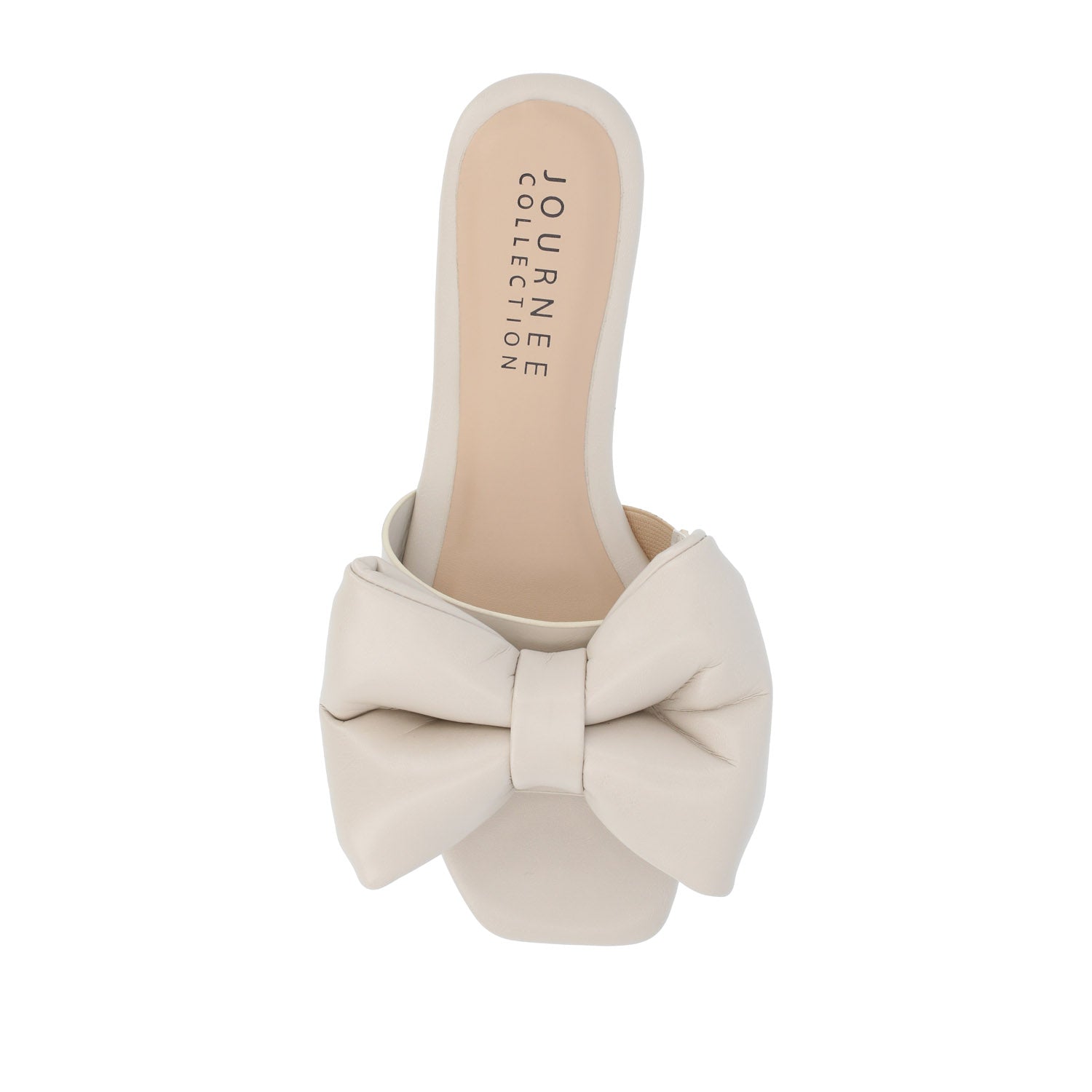 FAYRE PUFFED SLIDE SANDALS IN WIDE - Sand PU