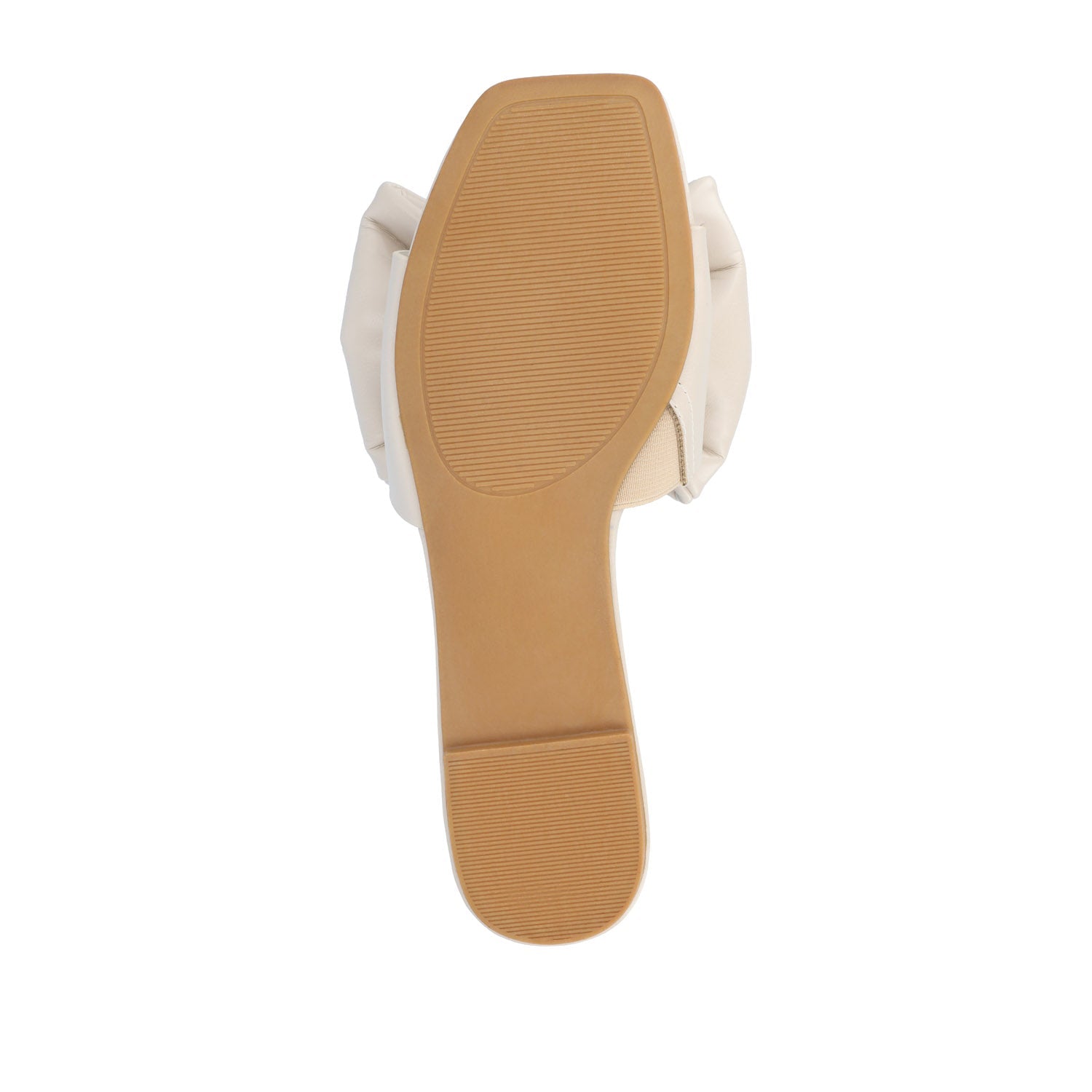 FAYRE PUFFED SLIDE SANDALS IN WIDE - Sand PU