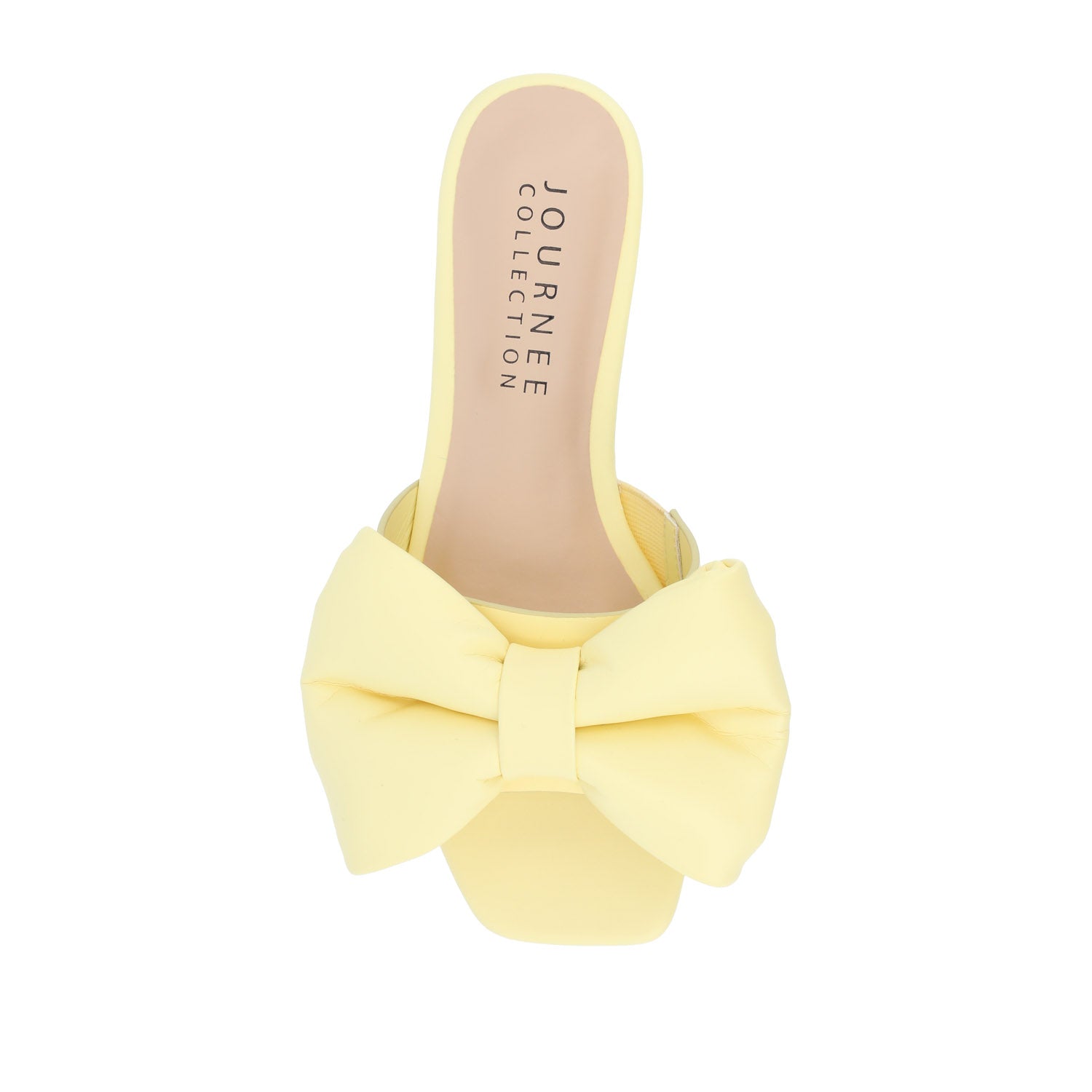 FAYRE PUFFED SLIDE SANDALS IN WIDE - Yellow PU
