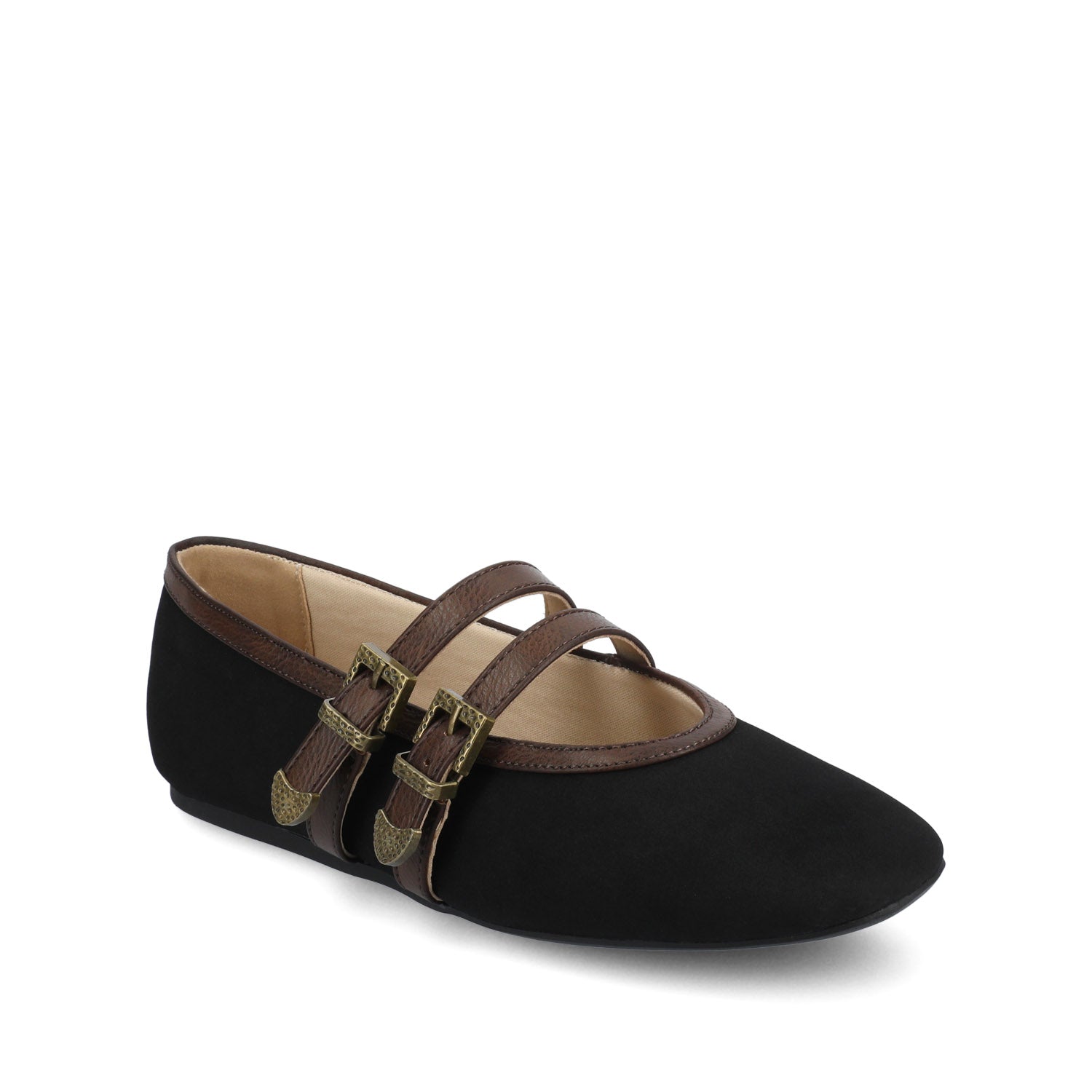 FLORENE MARY JANE WESTERN FLATS - Black Chocolate