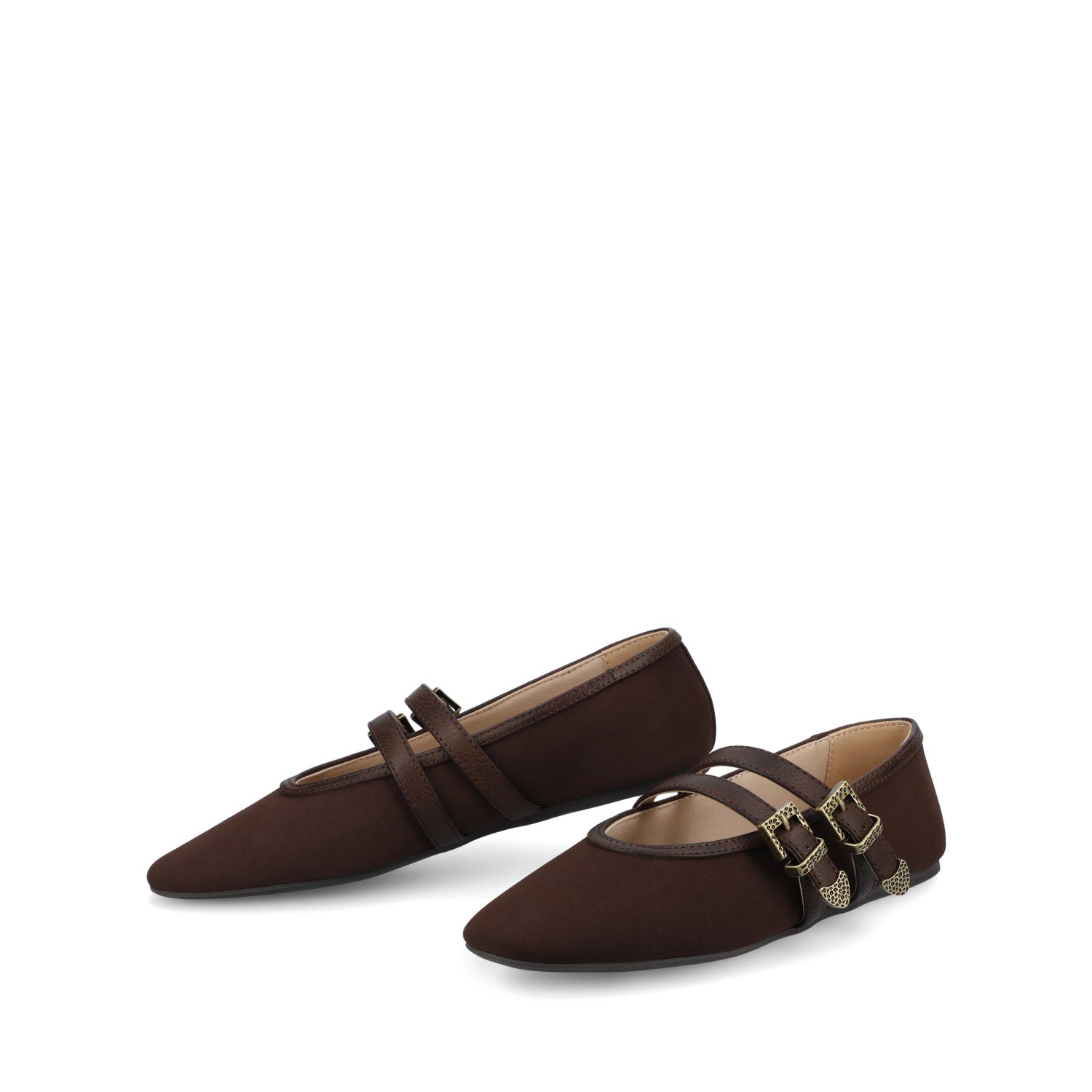 FLORENE MARY JANE WESTERN FLATS - Chocolate