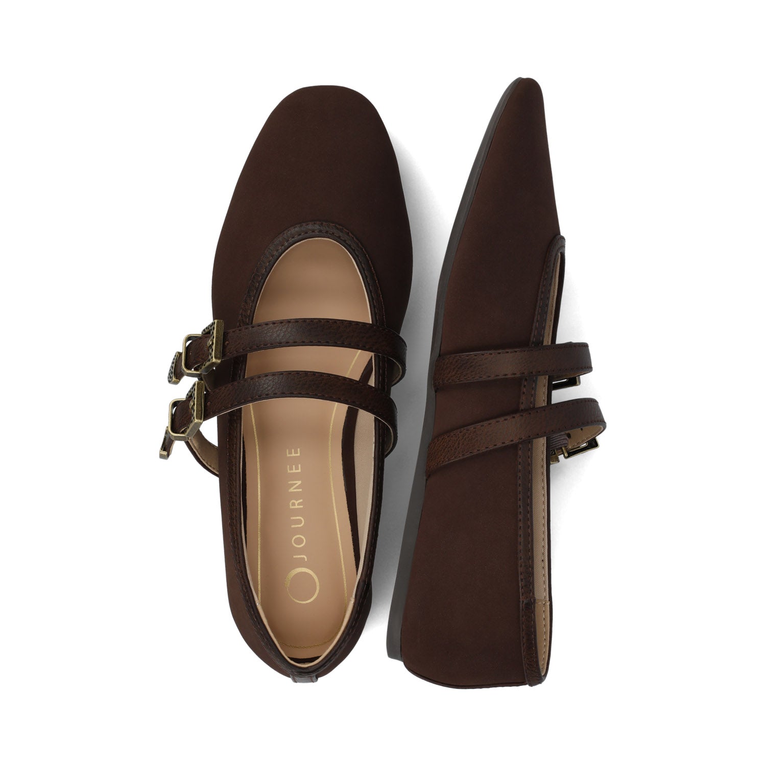 FLORENE MARY JANE WESTERN FLATS - Chocolate