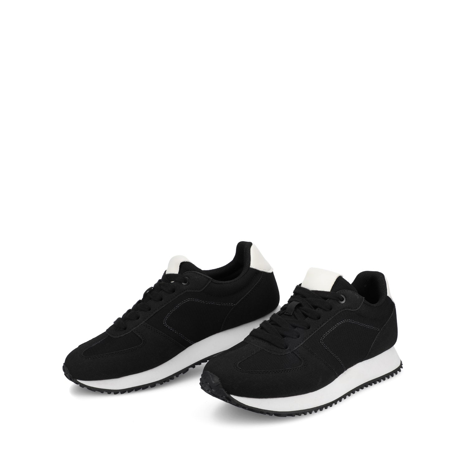 FLOW CASUAL LACE UP SNEAKERS - Black