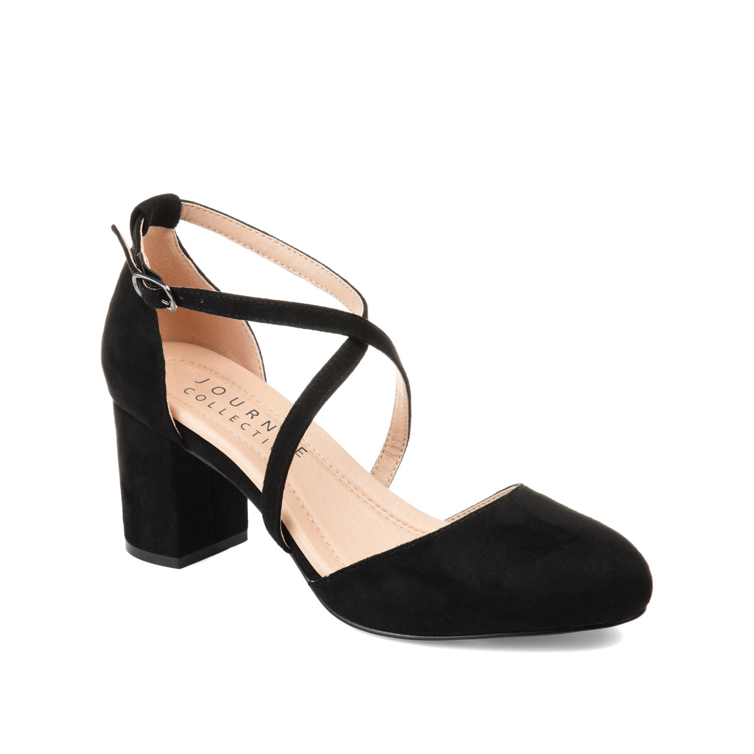 FOSTER BLOCK HEEL D'ORSAYS IN WIDE - Black