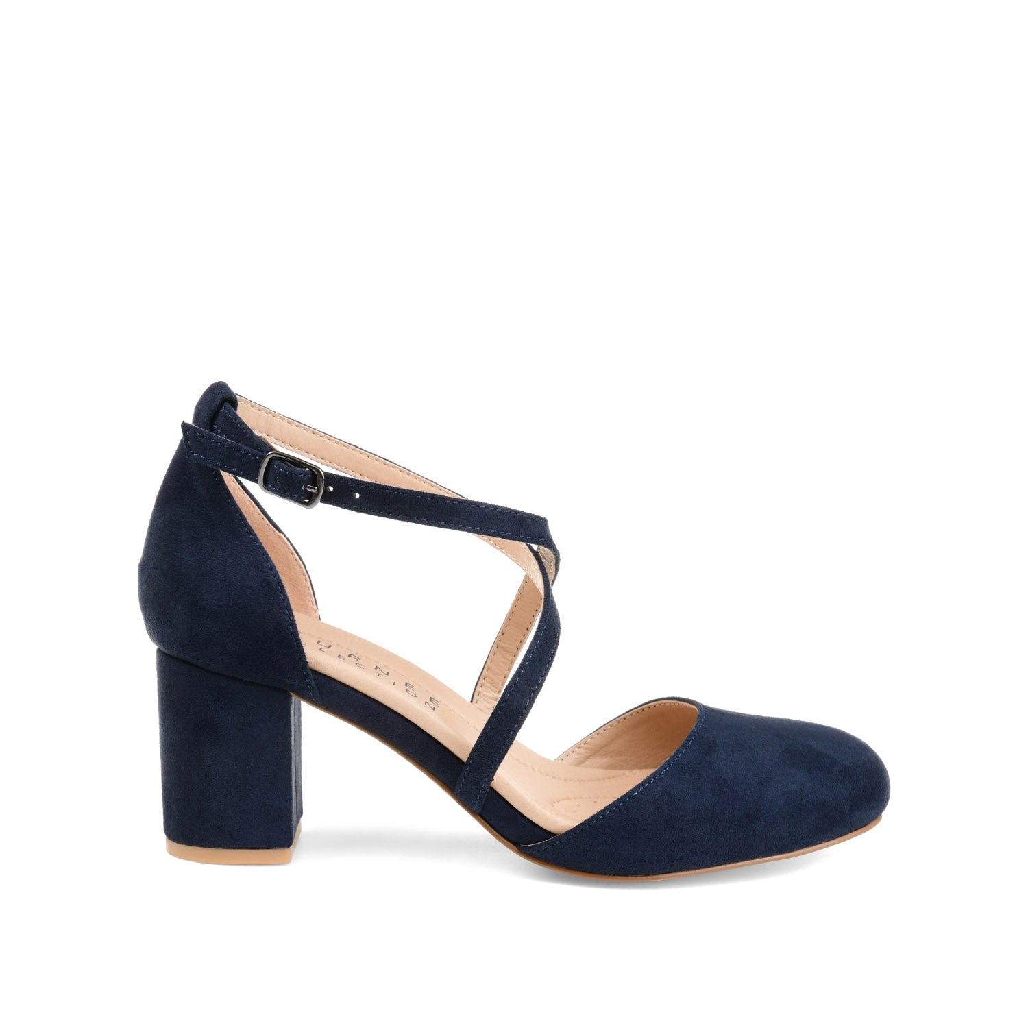 FOSTER D'ORSAY PUMP HEELS IN FAUX SUEDE - Navy Nubuck