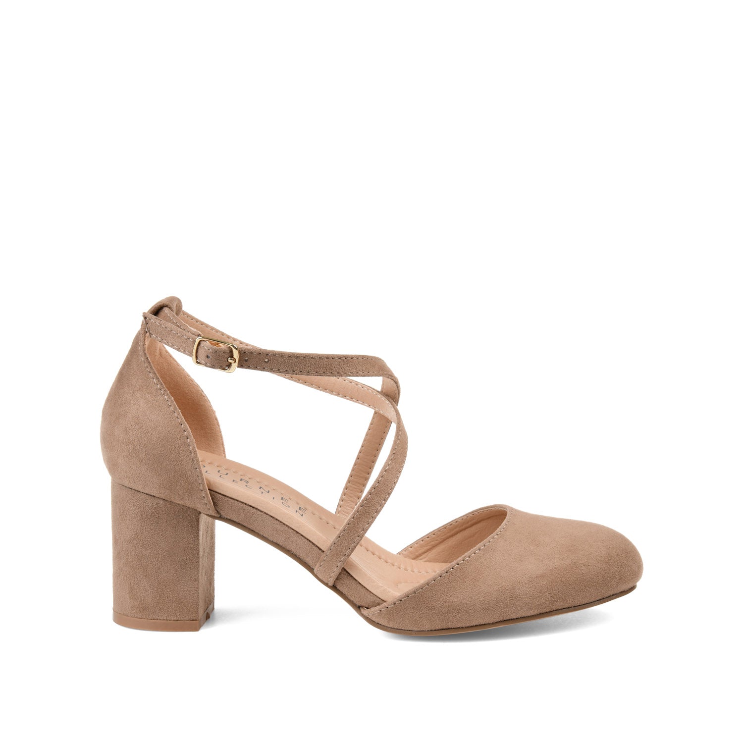 FOSTER D'ORSAY PUMP HEELS IN FAUX SUEDE - Taupe