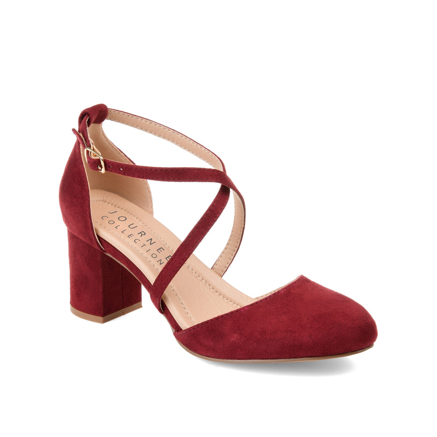 FOSTER D'ORSAY PUMP HEELS IN FAUX SUEDE - Wine