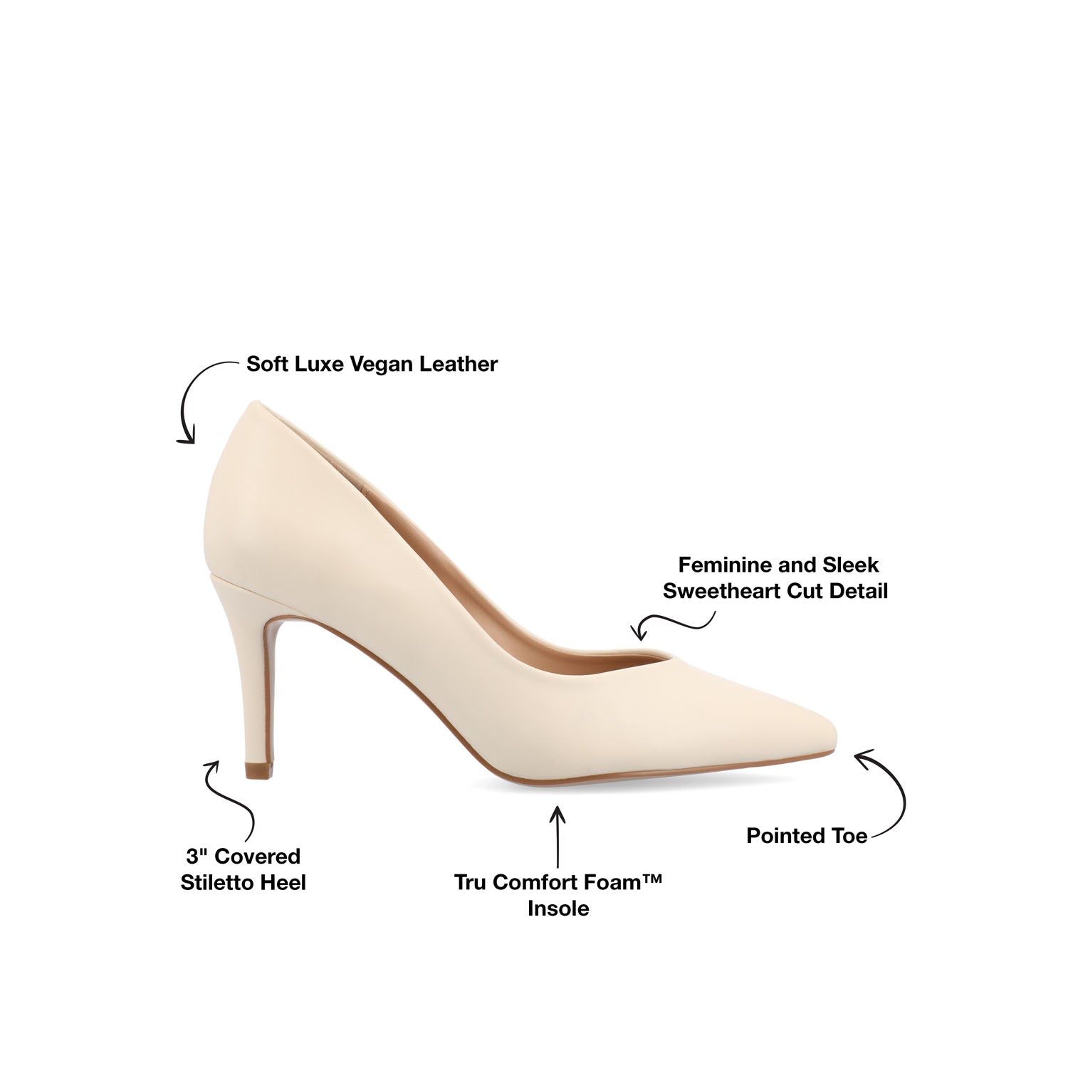 GABRIELLA STILETTO PUMP HEELS IN WARM SHADES - Cream