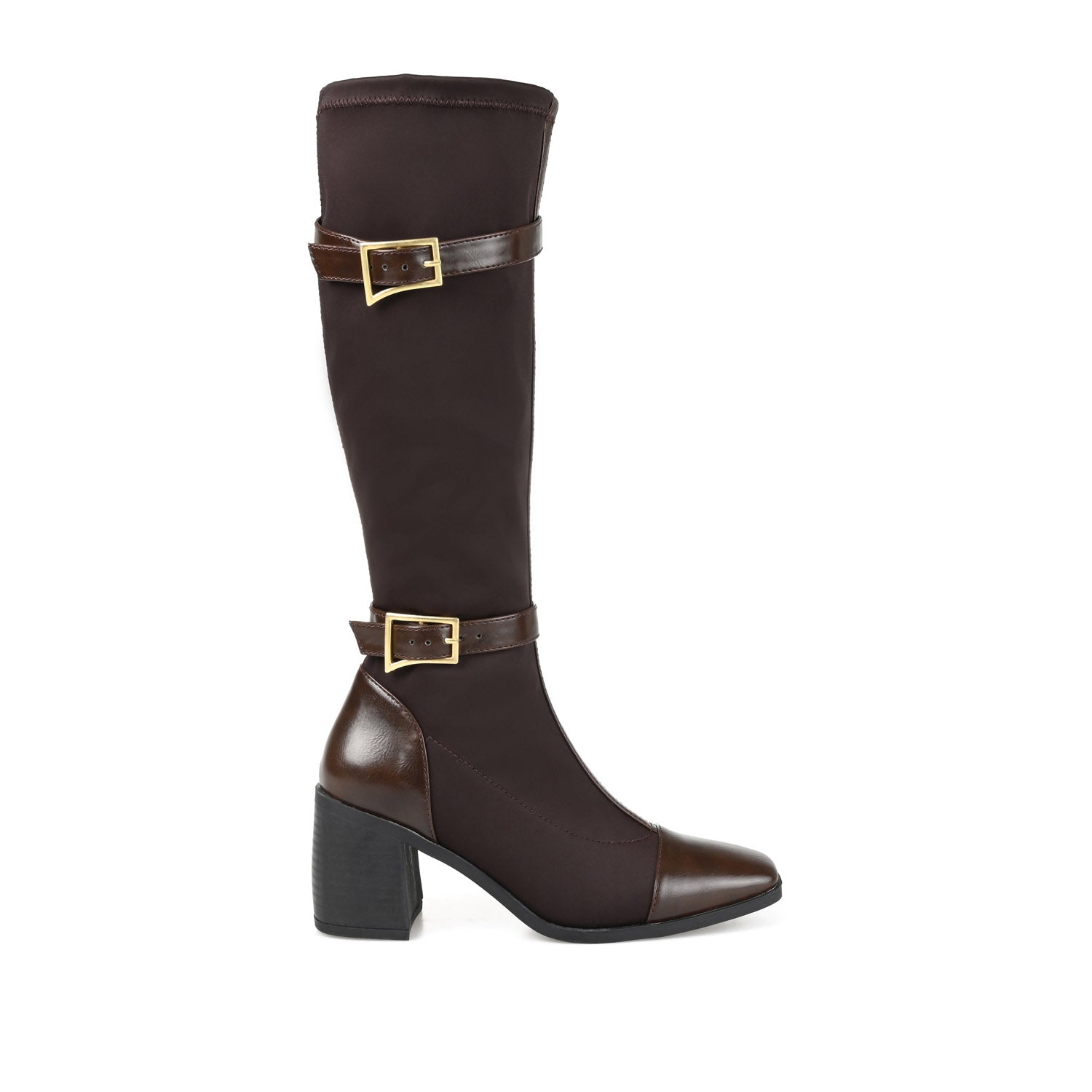 GAIBREE STRETCHY BOOTS IN WIDE CALF - Chocolate