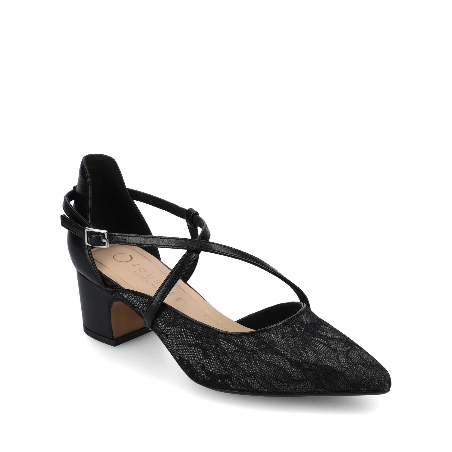 GALVINN LOW BLOCK HEELS IN VEGAN LEATHER