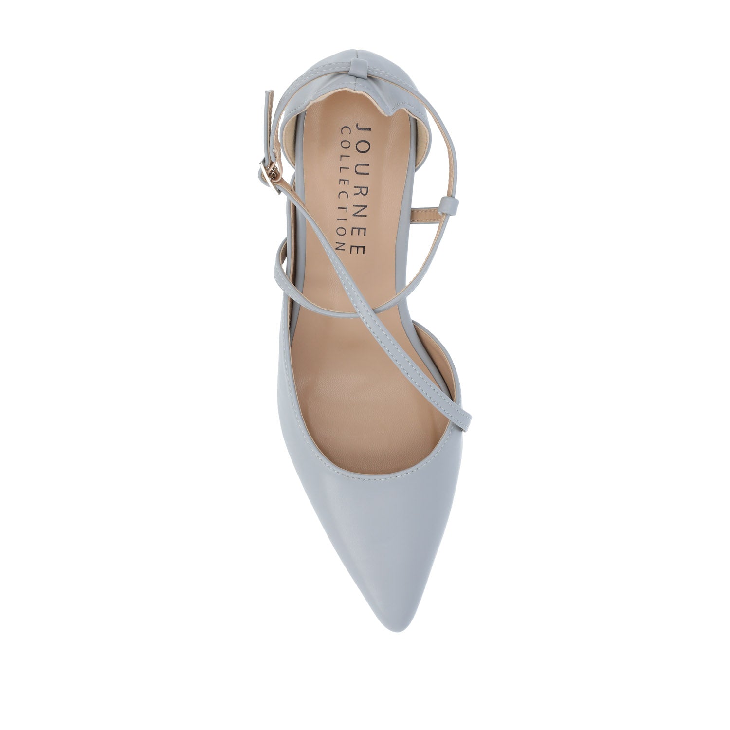 GALVINN LOW BLOCK HEELS IN VEGAN LEATHER - Blue PU