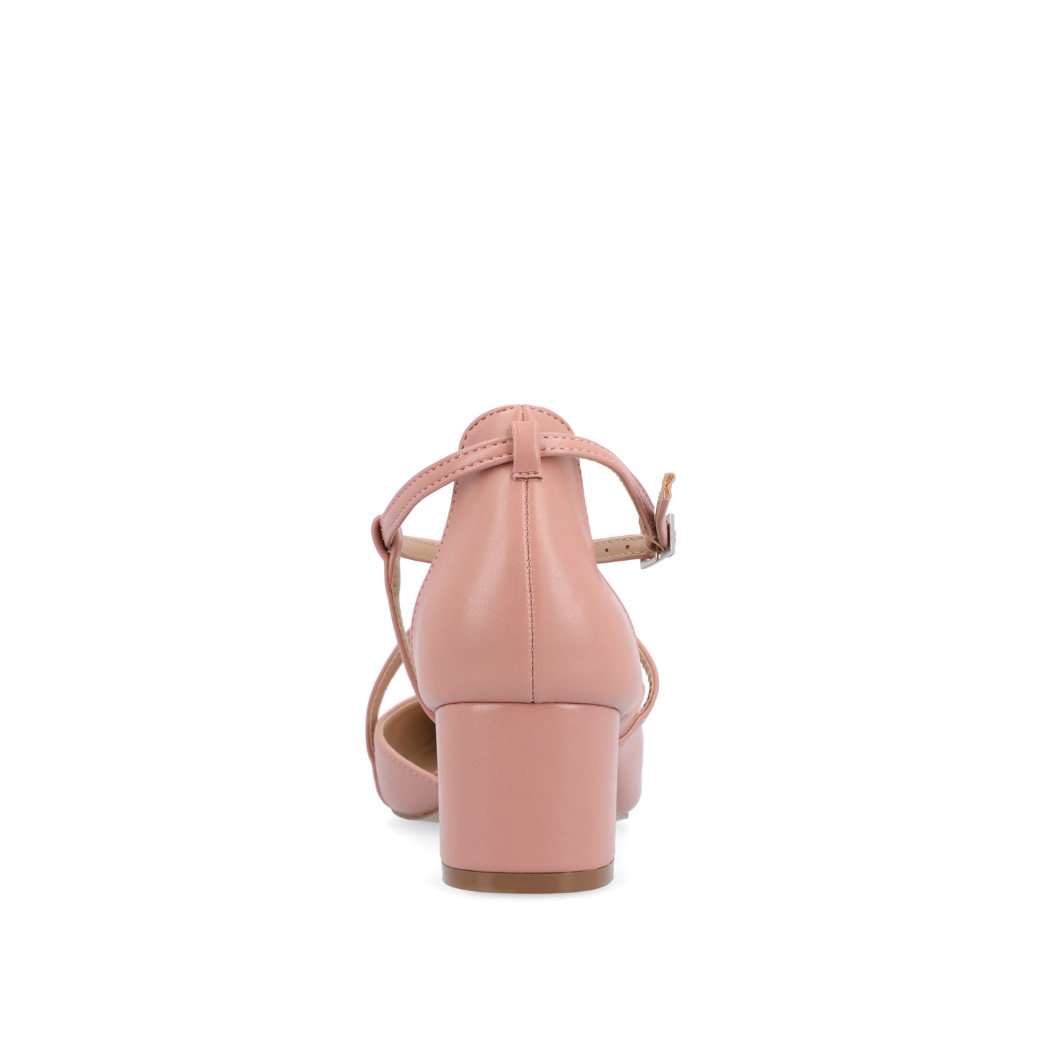 GALVINN LOW BLOCK HEELS IN VEGAN LEATHER - Blush PU