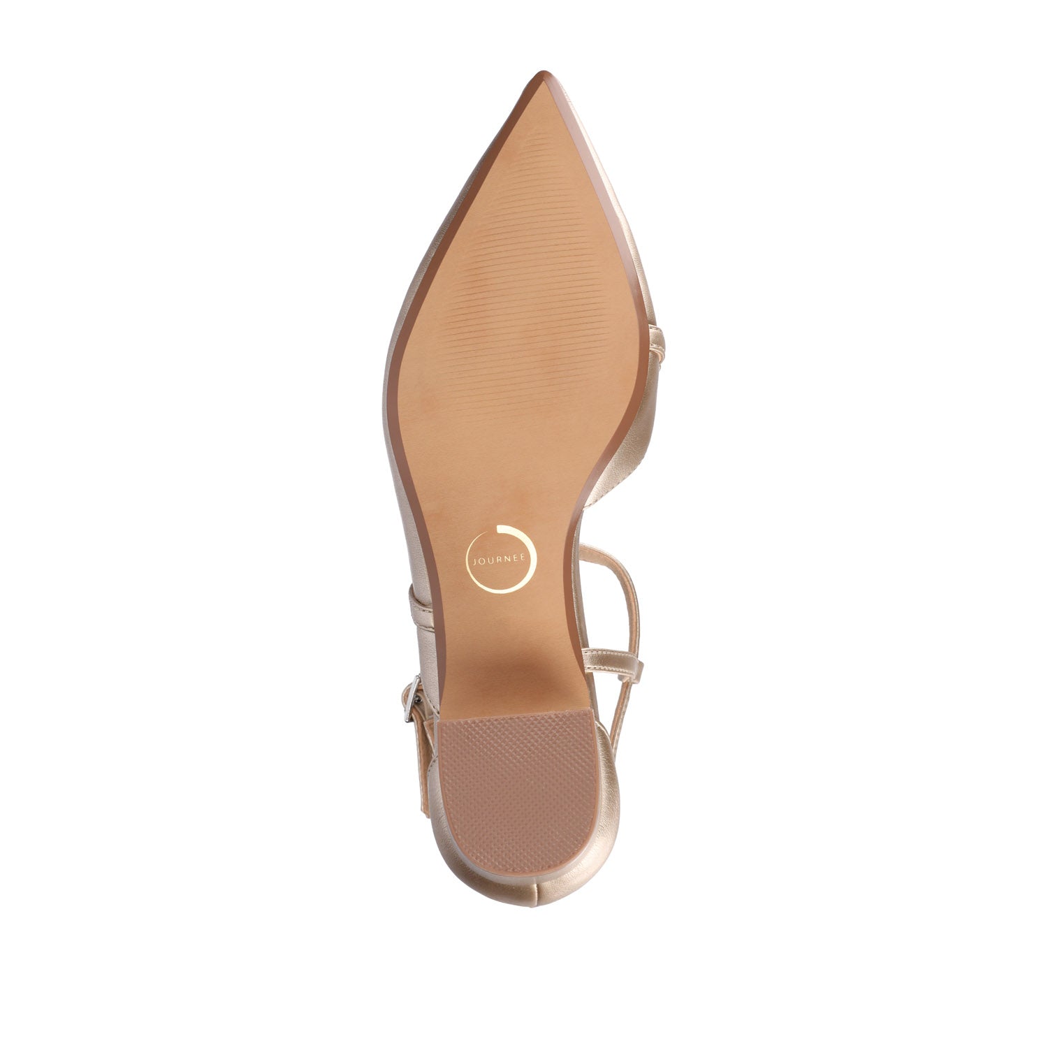 GALVINN LOW BLOCK HEELS IN WIDE - Champagne PU
