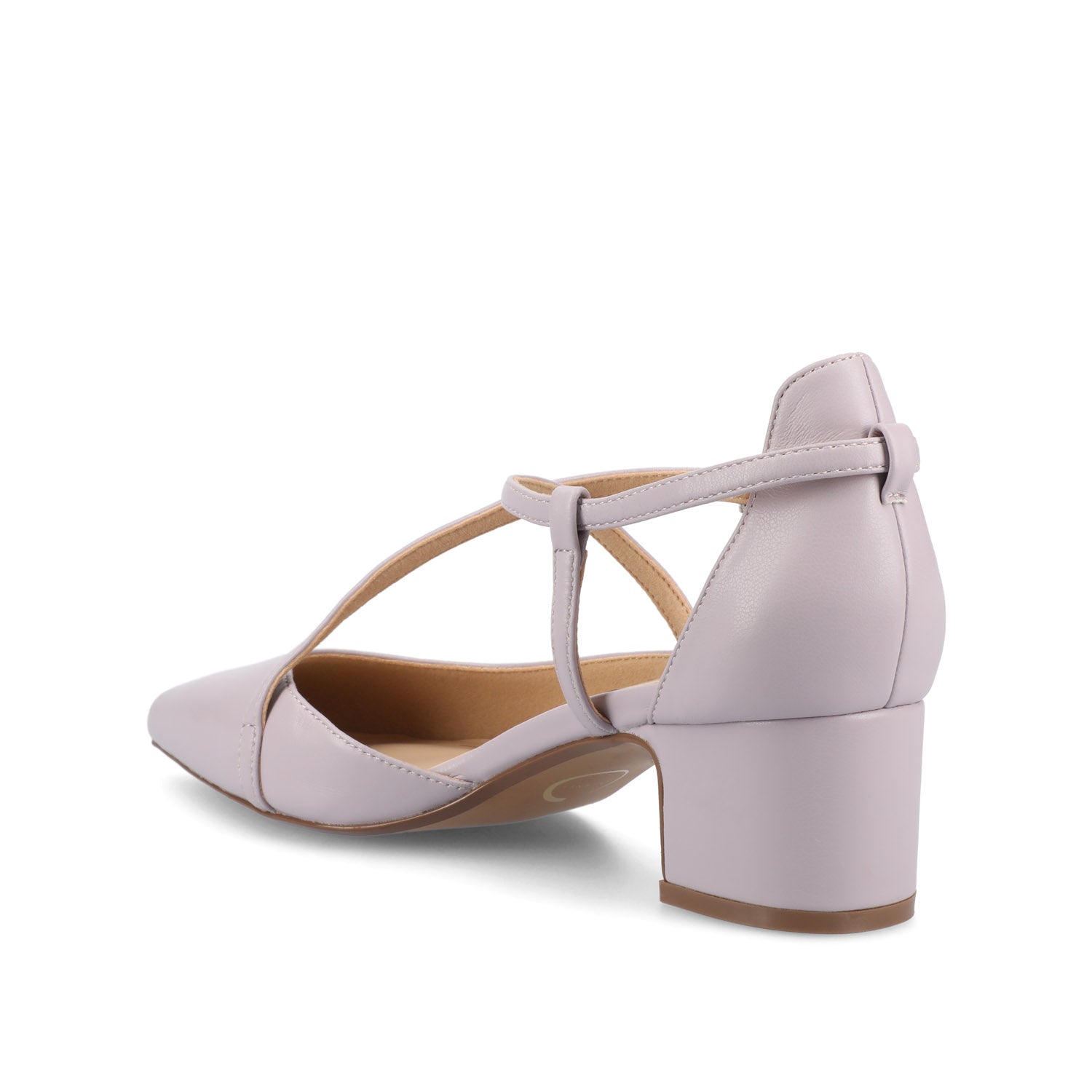 GALVINN LOW BLOCK HEELS IN VEGAN LEATHER - Lilac PU