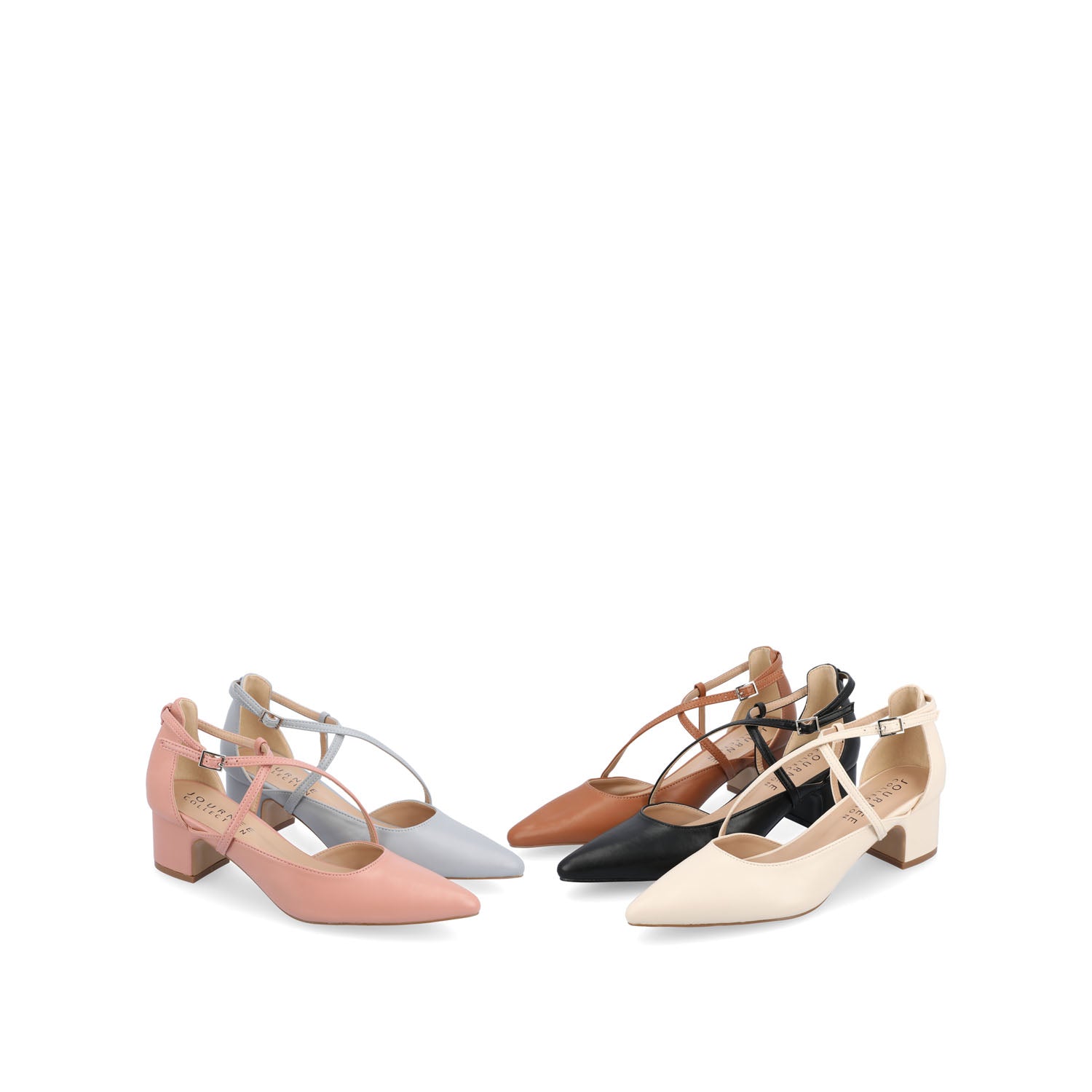 GALVINN LOW BLOCK HEELS IN WIDE