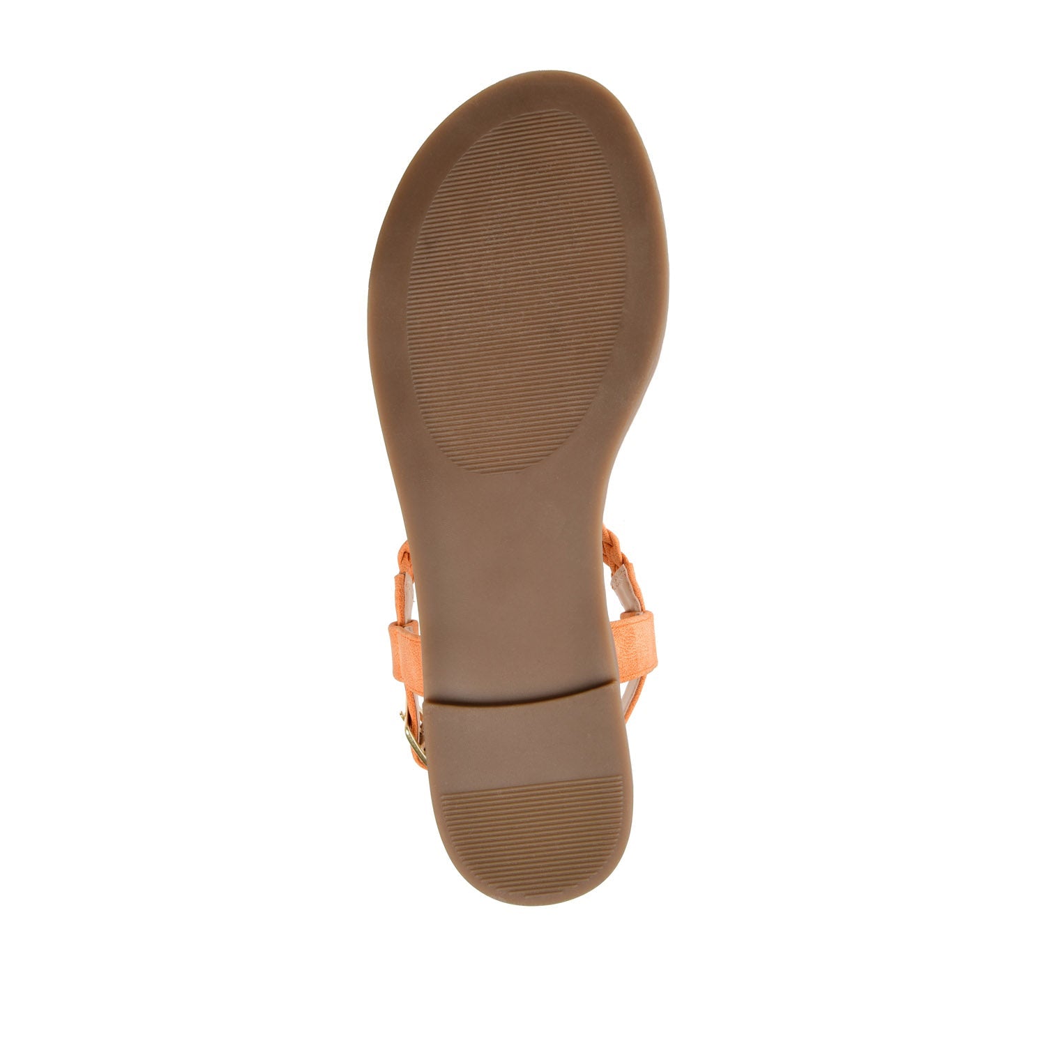GENEVIVE T-STRAP SANDALS IN VEGAN LEATHER - Orange