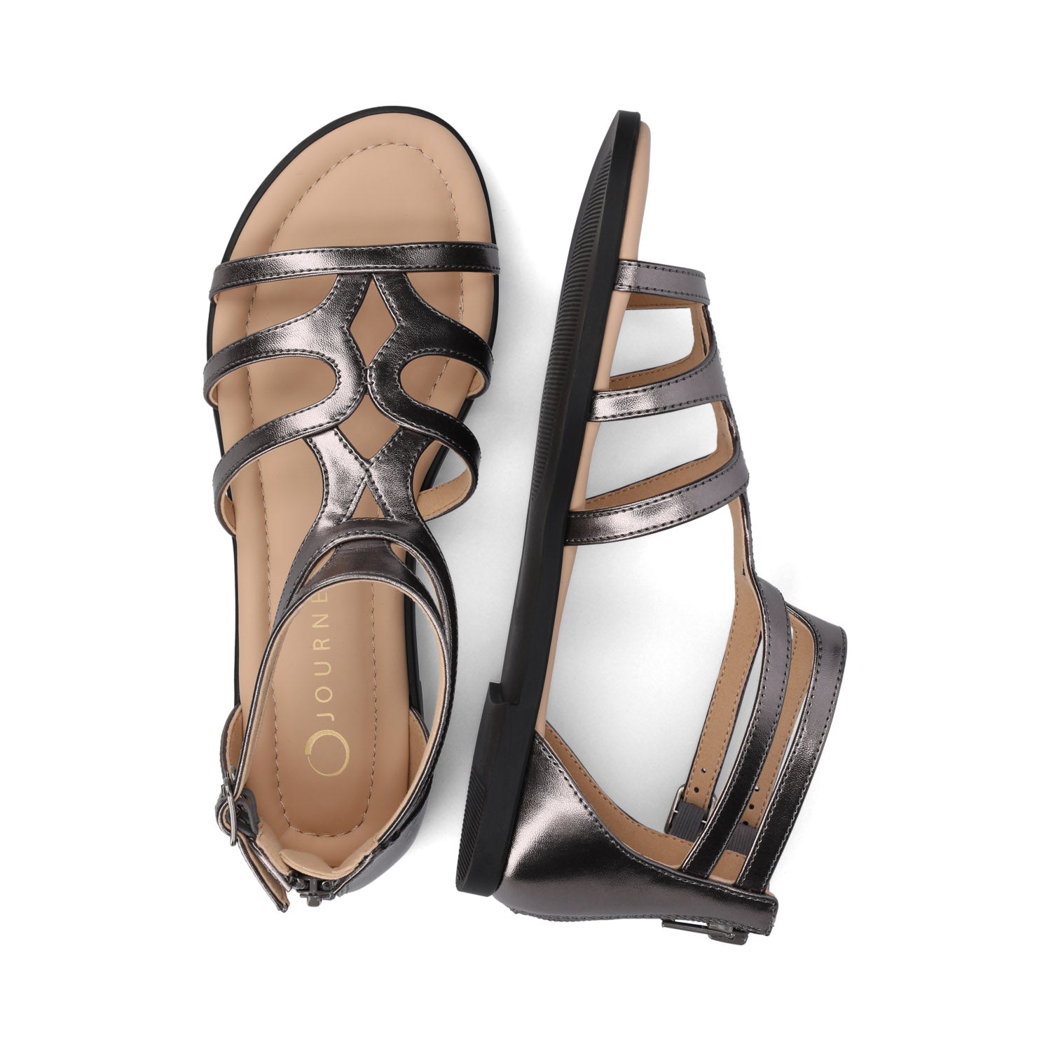 GENNEVA GLADIATOR SANDALS - Pewter PU