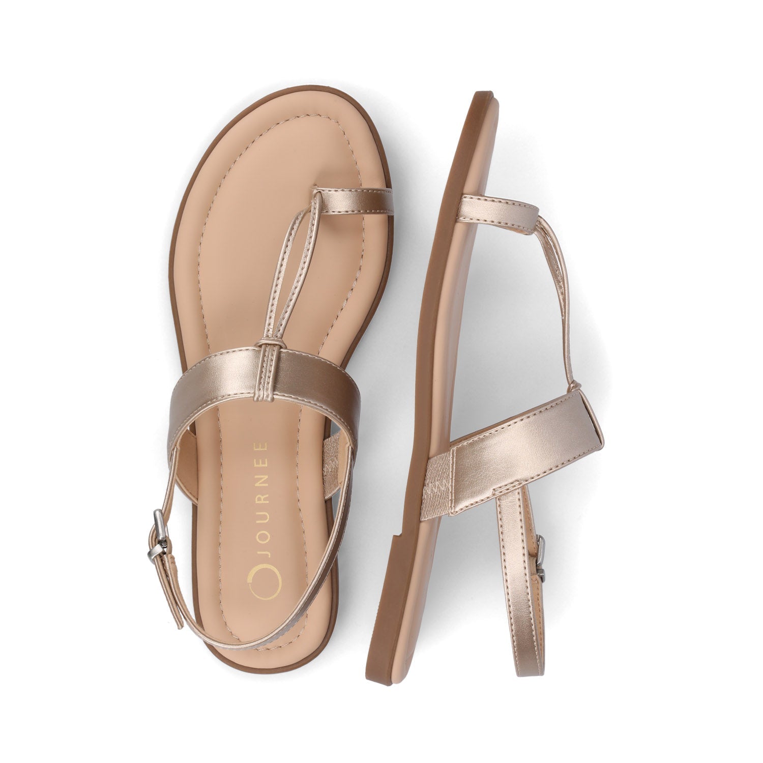 GERRA SANDALS IN VEGAN LEATHER - Champagne PU