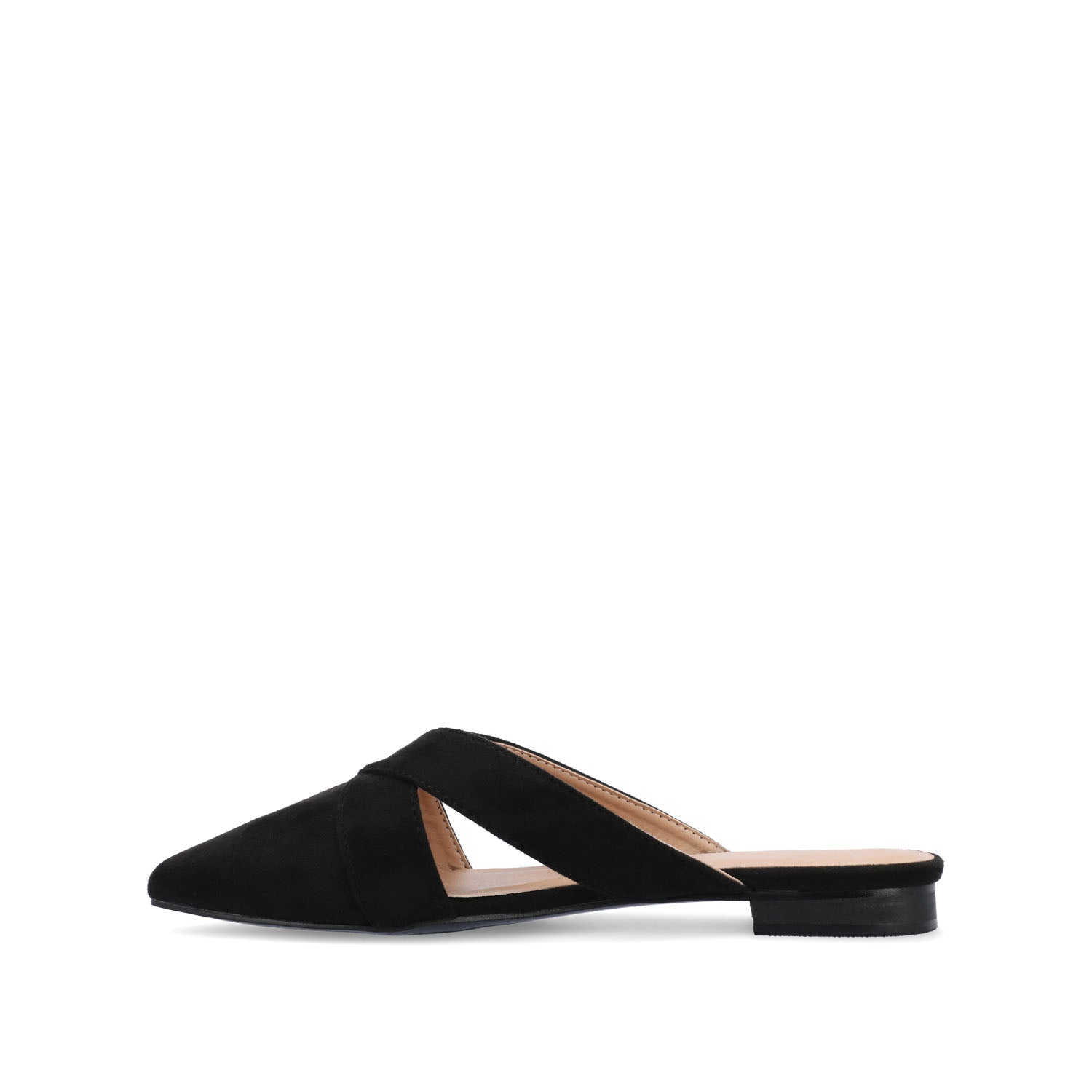 GIADA MULE FLATS IN FAUX SUEDE - Black