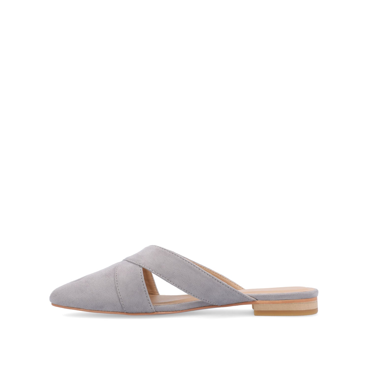 GIADA MULE FLATS IN FAUX SUEDE - Grey