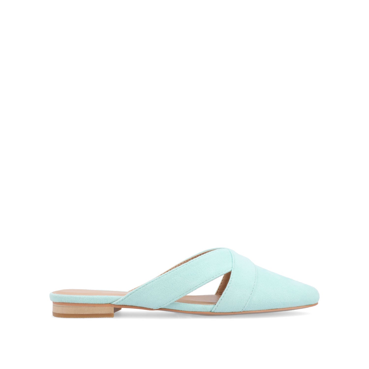 GIADA MULE FLATS IN FAUX SUEDE - Mint