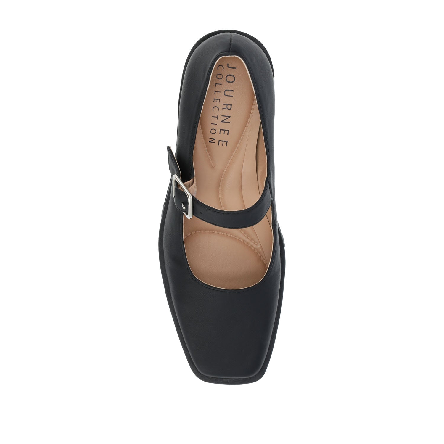 GLADYS MARY JANE HEELS IN VEGAN LEATHER - Black PU