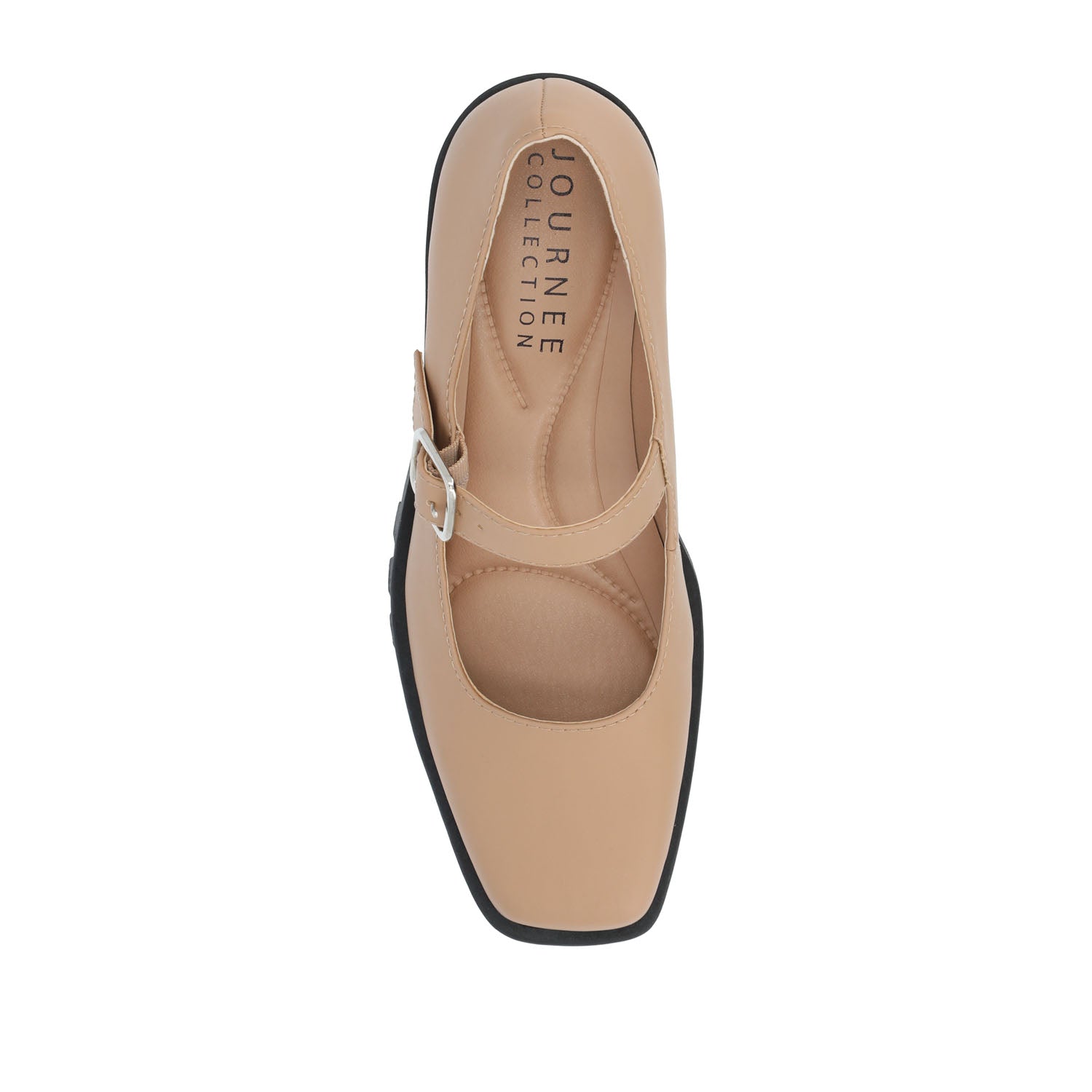 GLADYS MARY JANE HEELS IN VEGAN LEATHER - Tan PU