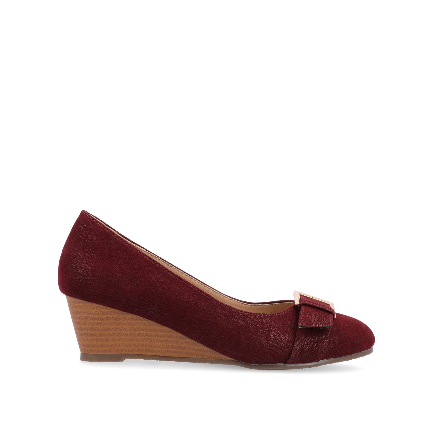 GRAYSN WEDGE HEELS IN VEGAN LEATHER - Wine