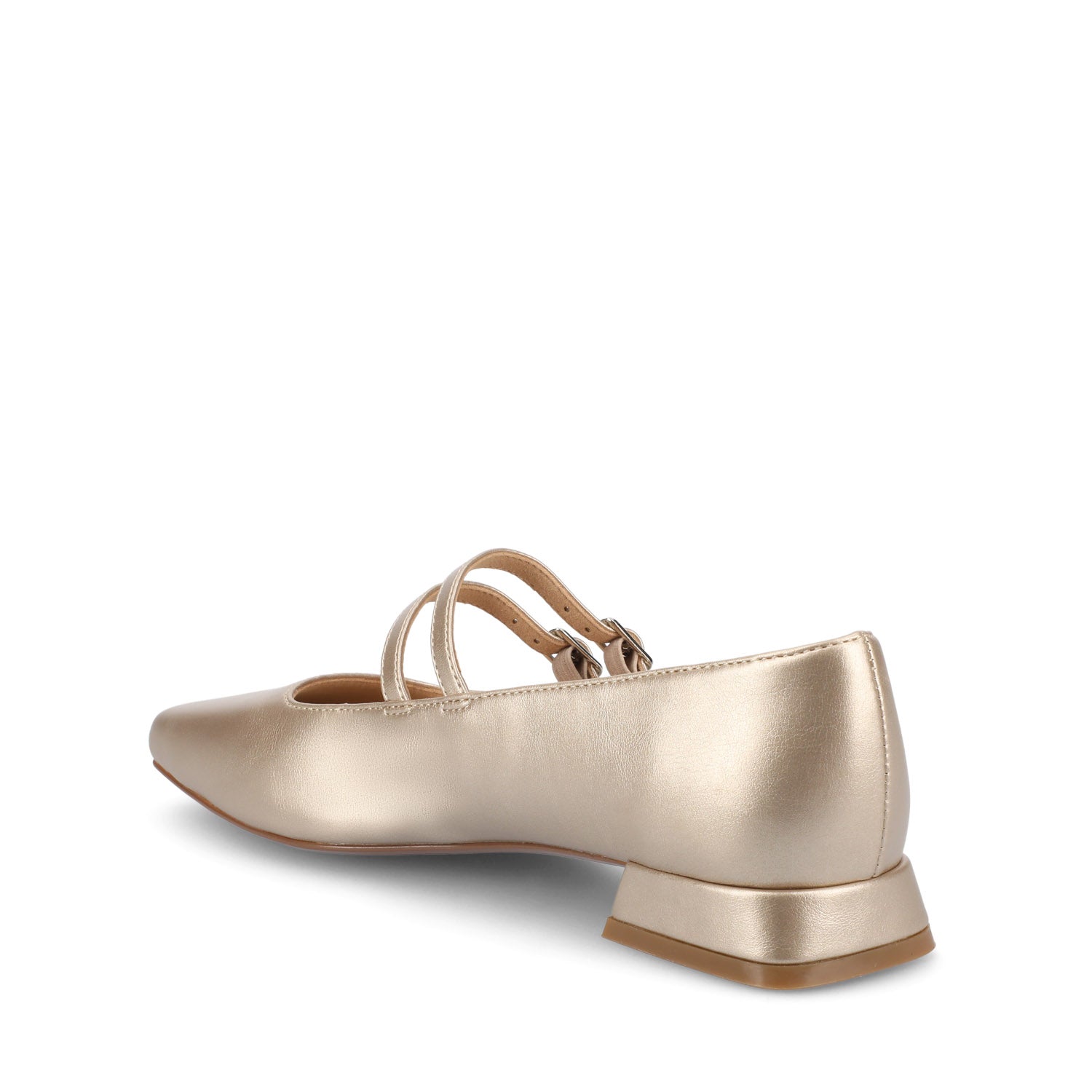 GREDAH MARY JANE FLATS IN VEGAN LEATHER - Champagne PU