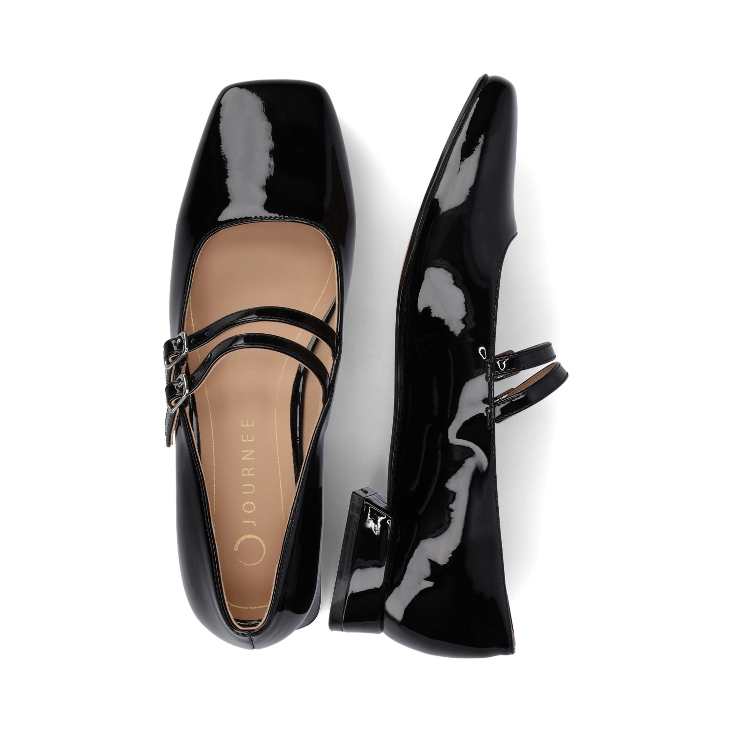 GREDAH MARY JANE FLATS IN VEGAN LEATHER