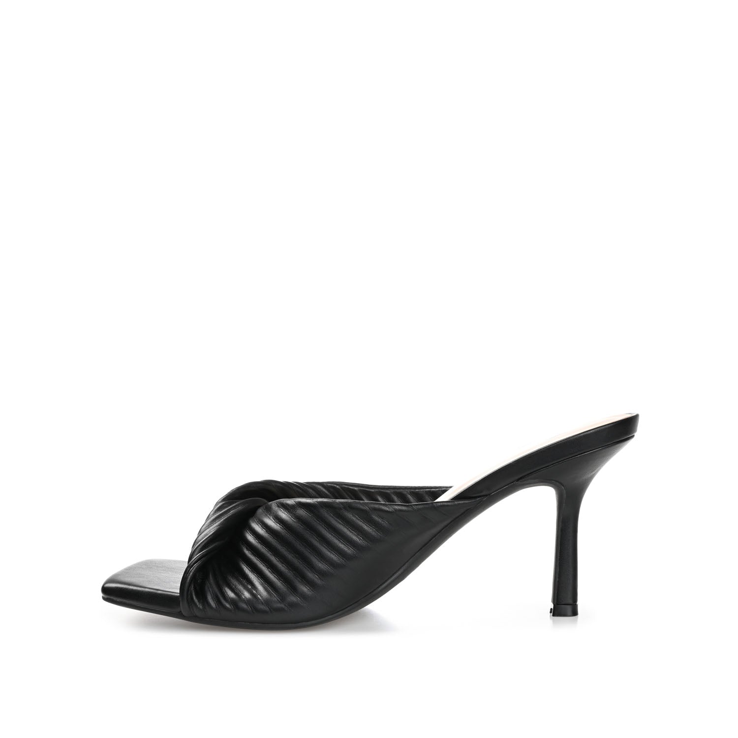GREER MULE HEELS IN VEGAN LEATHER