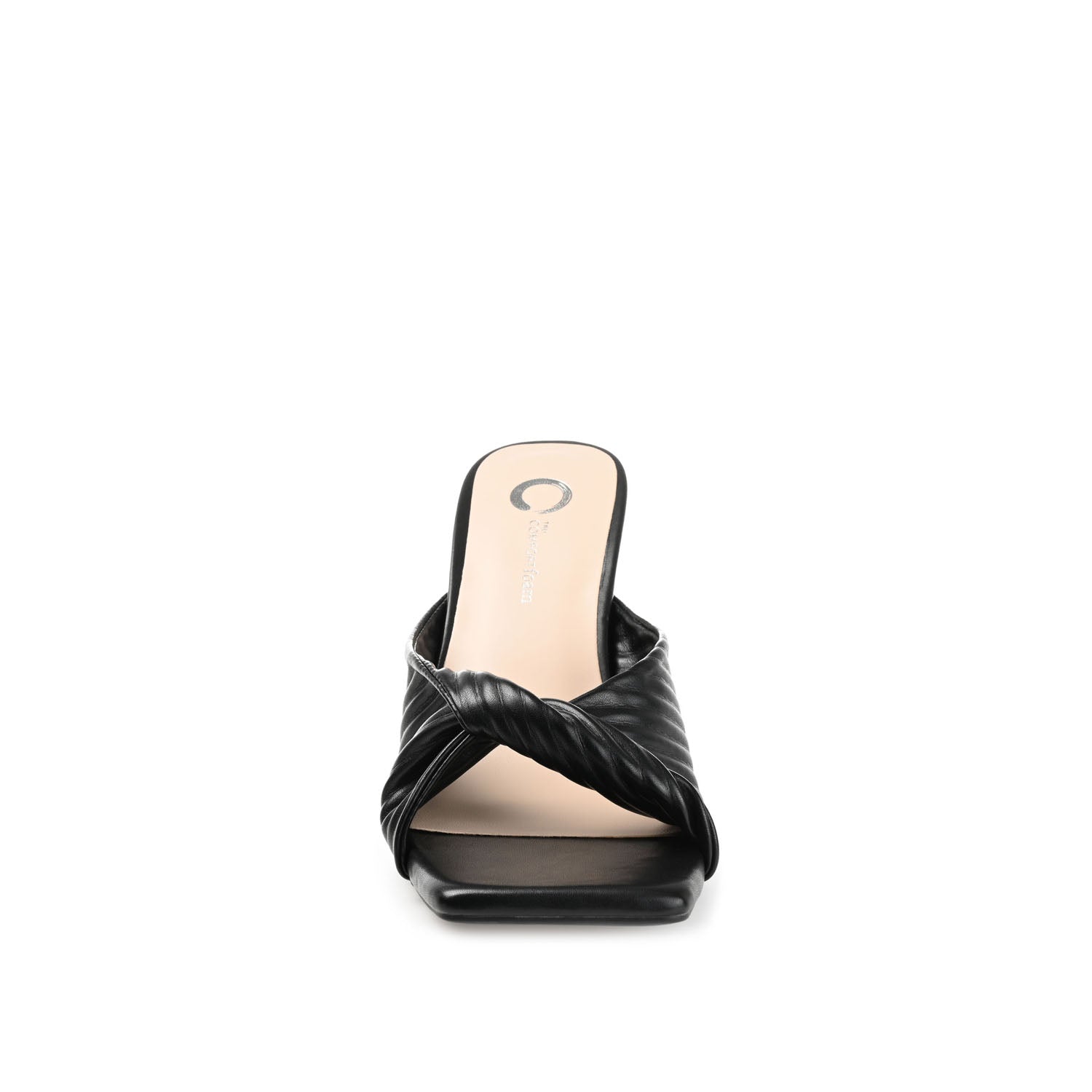 GREER MULE HEELS IN VEGAN LEATHER - Black