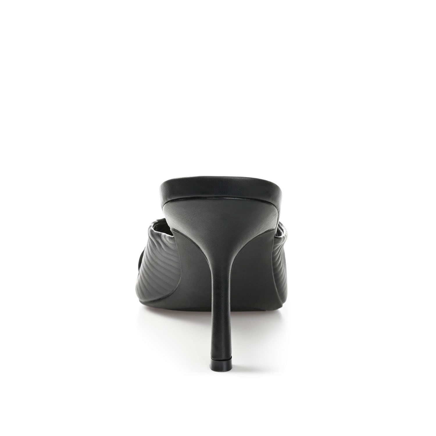 GREER MULE HEELS IN VEGAN LEATHER - Black