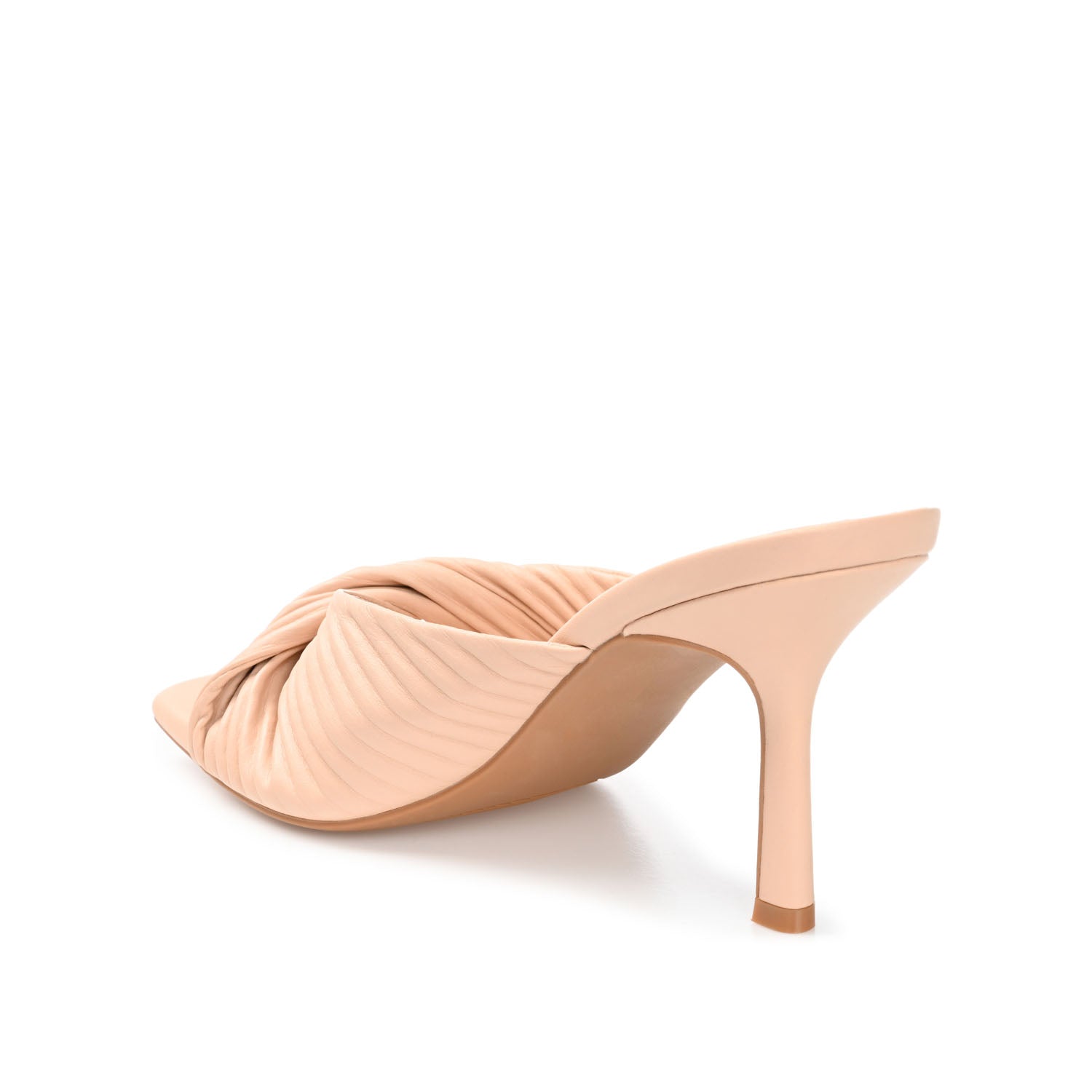 GREER MULE HEELS IN VEGAN LEATHER - Nude