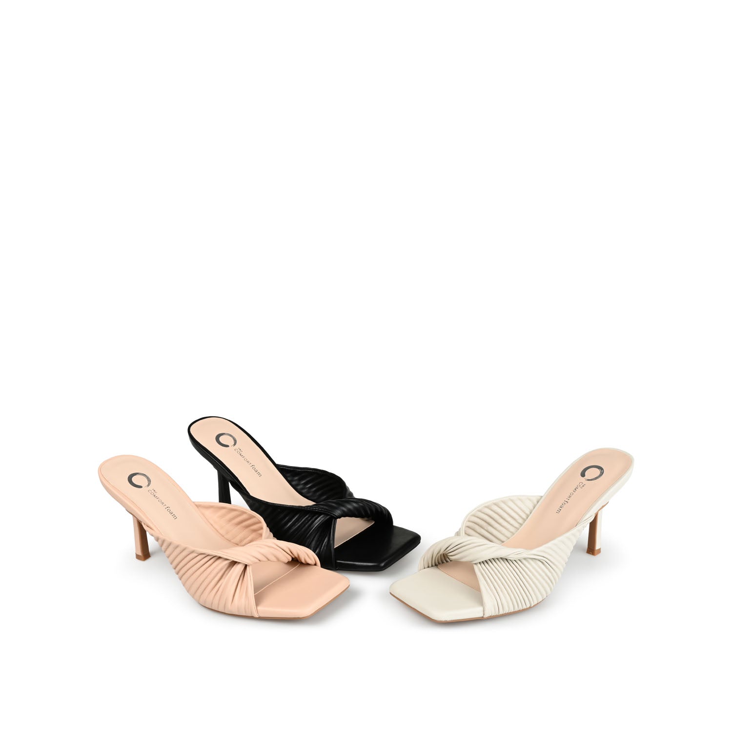 GREER MULE HEELS IN VEGAN LEATHER