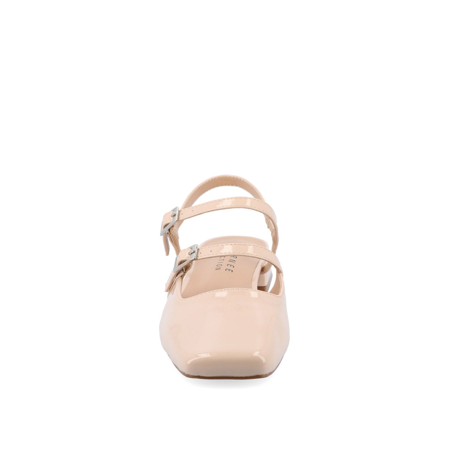 GRETCHENN HEELED FLATS IN PATENT IN WIDE - Beige