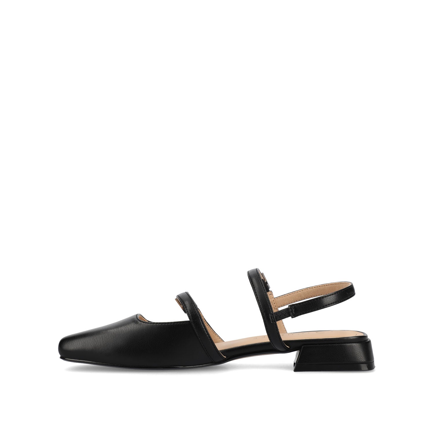 GRETCHENN HEELED FLATS IN VEGAN LEATHER IN WIDE