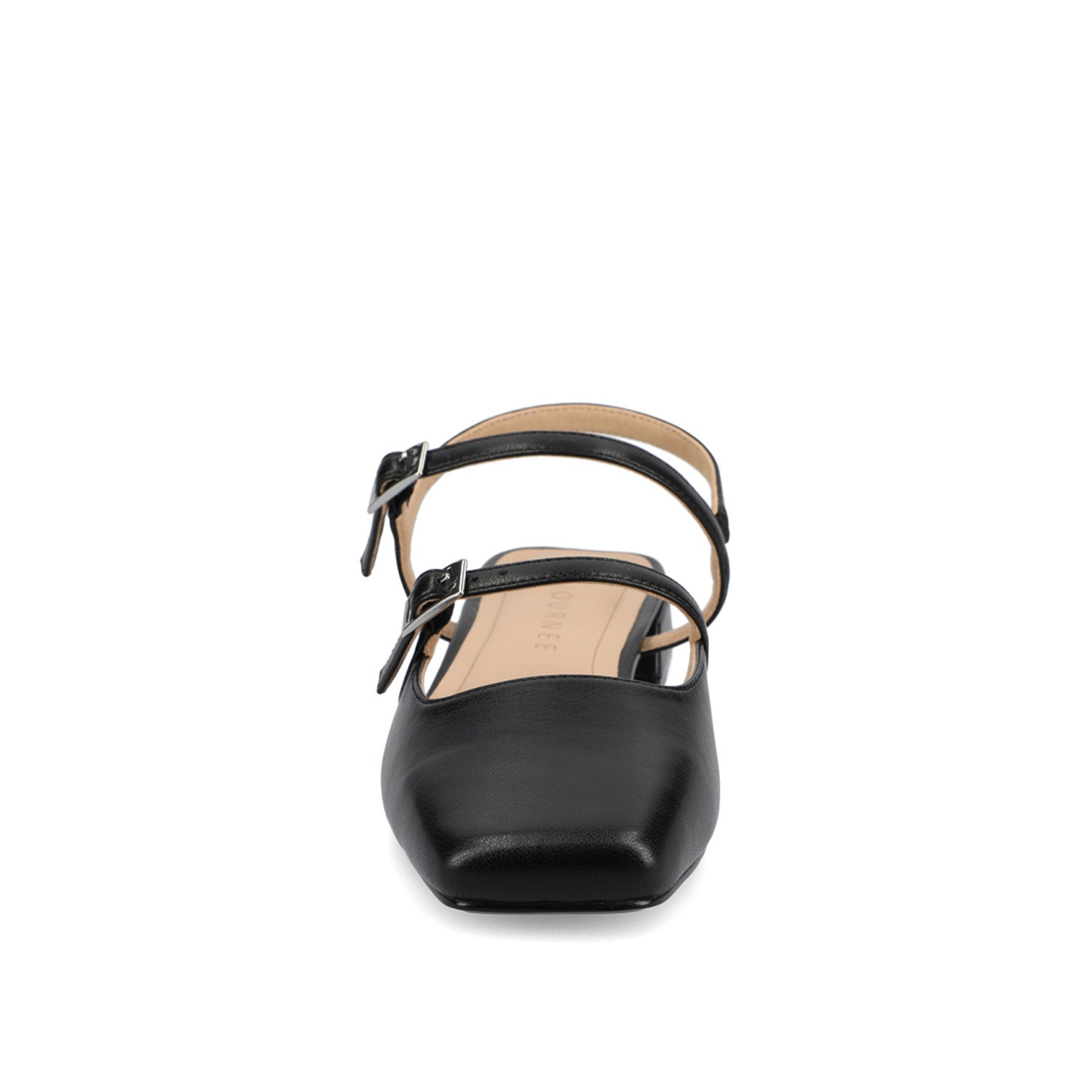 GRETCHENN HEELED FLATS IN VEGAN LEATHER IN WIDE