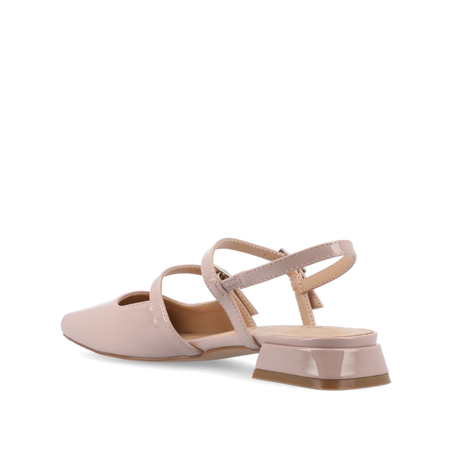GRETCHENN HEELED FLATS IN PATENT IN WIDE - Blush