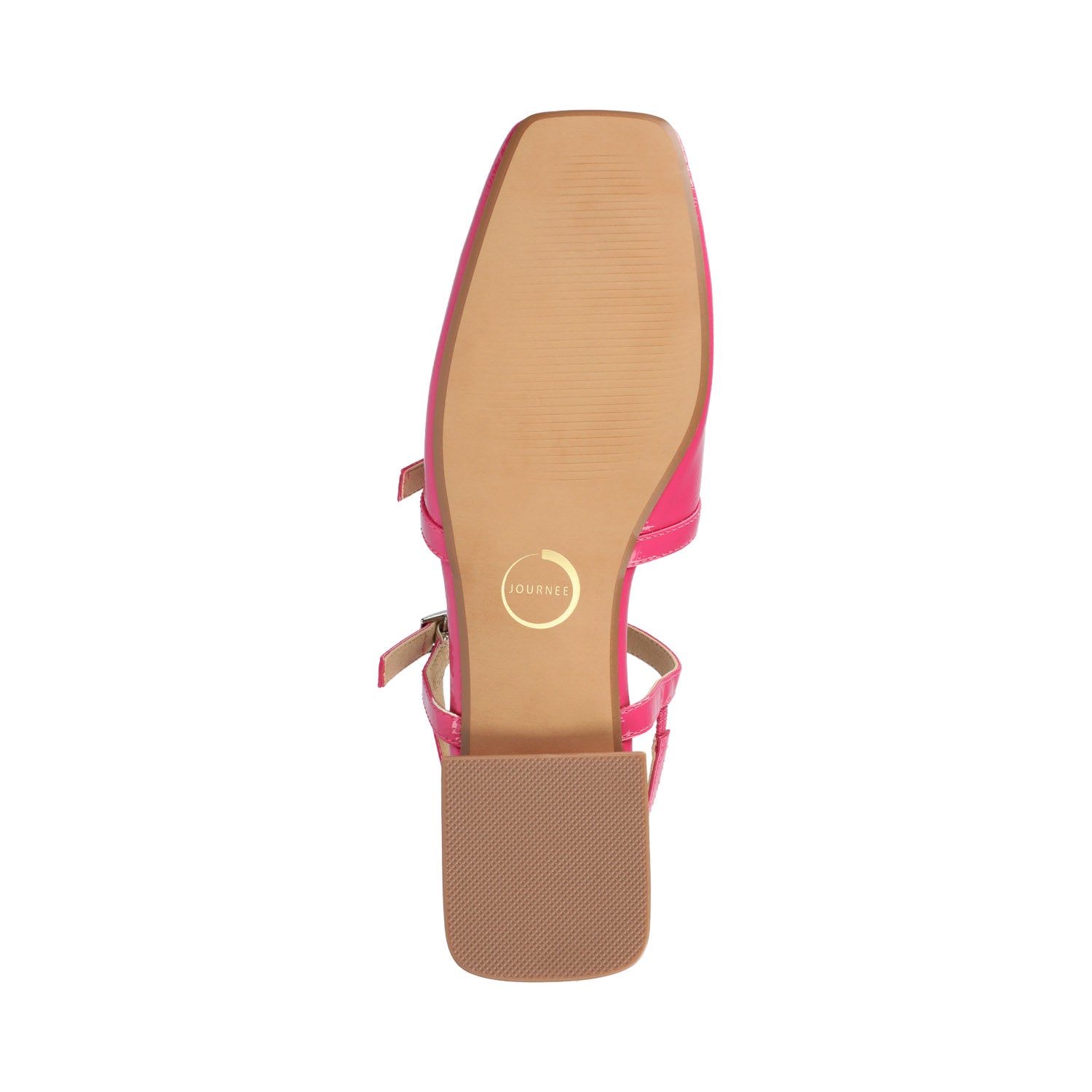 GRETCHENN HEELED FLATS IN PATENT IN WIDE - Hot Pink/Patent