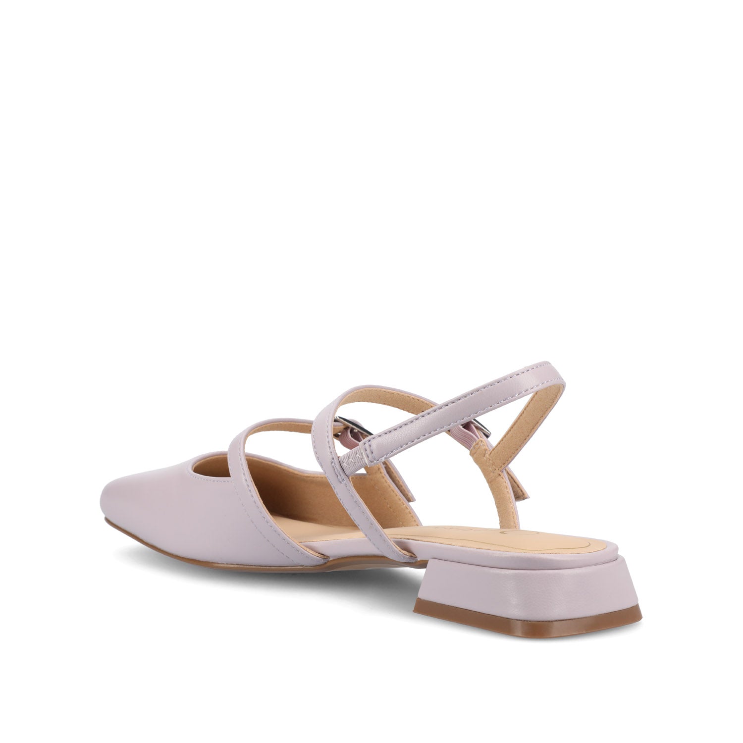 GRETCHENN HEELED FLATS IN VEGAN LEATHER IN WIDE - Lilac PU
