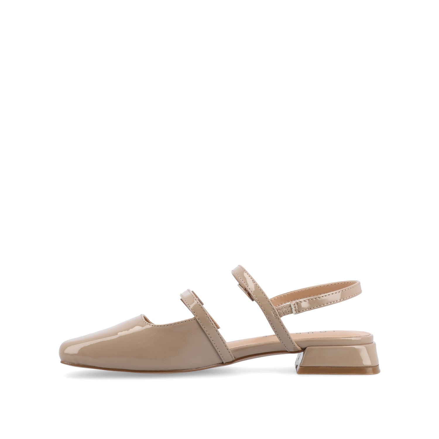 GRETCHENN HEELED FLATS IN PATENT - Taupe
