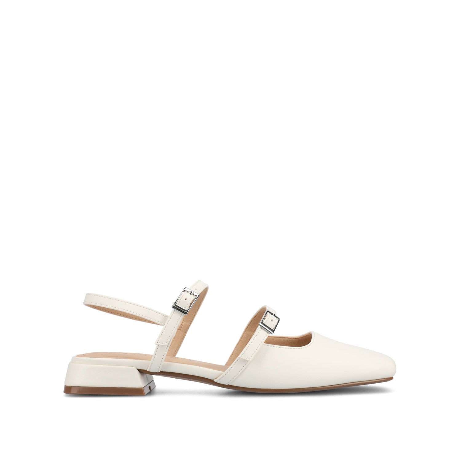 GRETCHENN HEELED FLATS IN VEGAN LEATHER IN WIDE