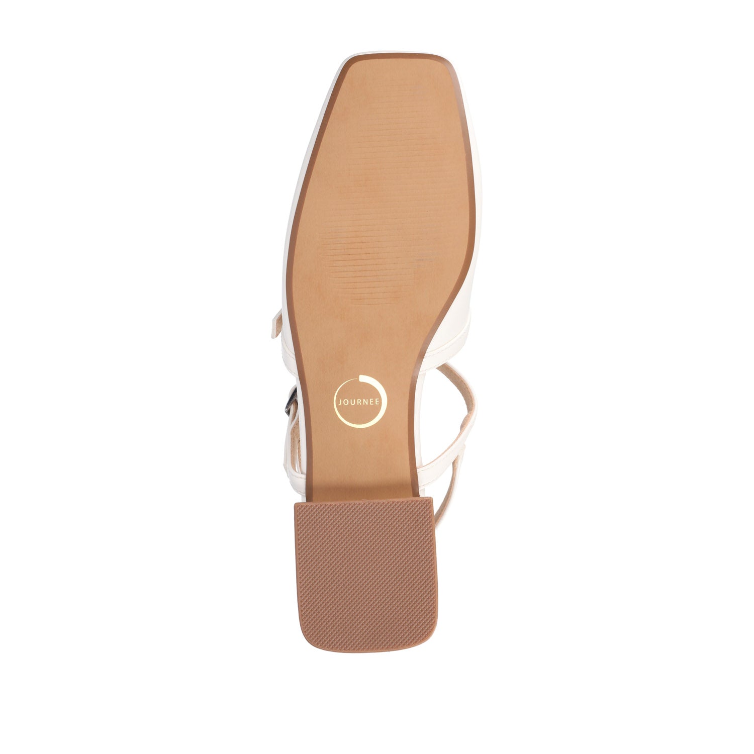GRETCHENN HEELED FLATS IN VEGAN LEATHER - White PU